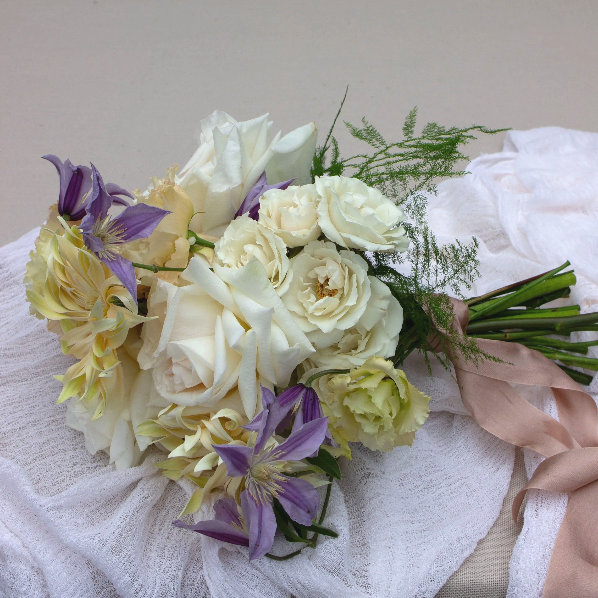 pastel wedding bouquet Norfolk