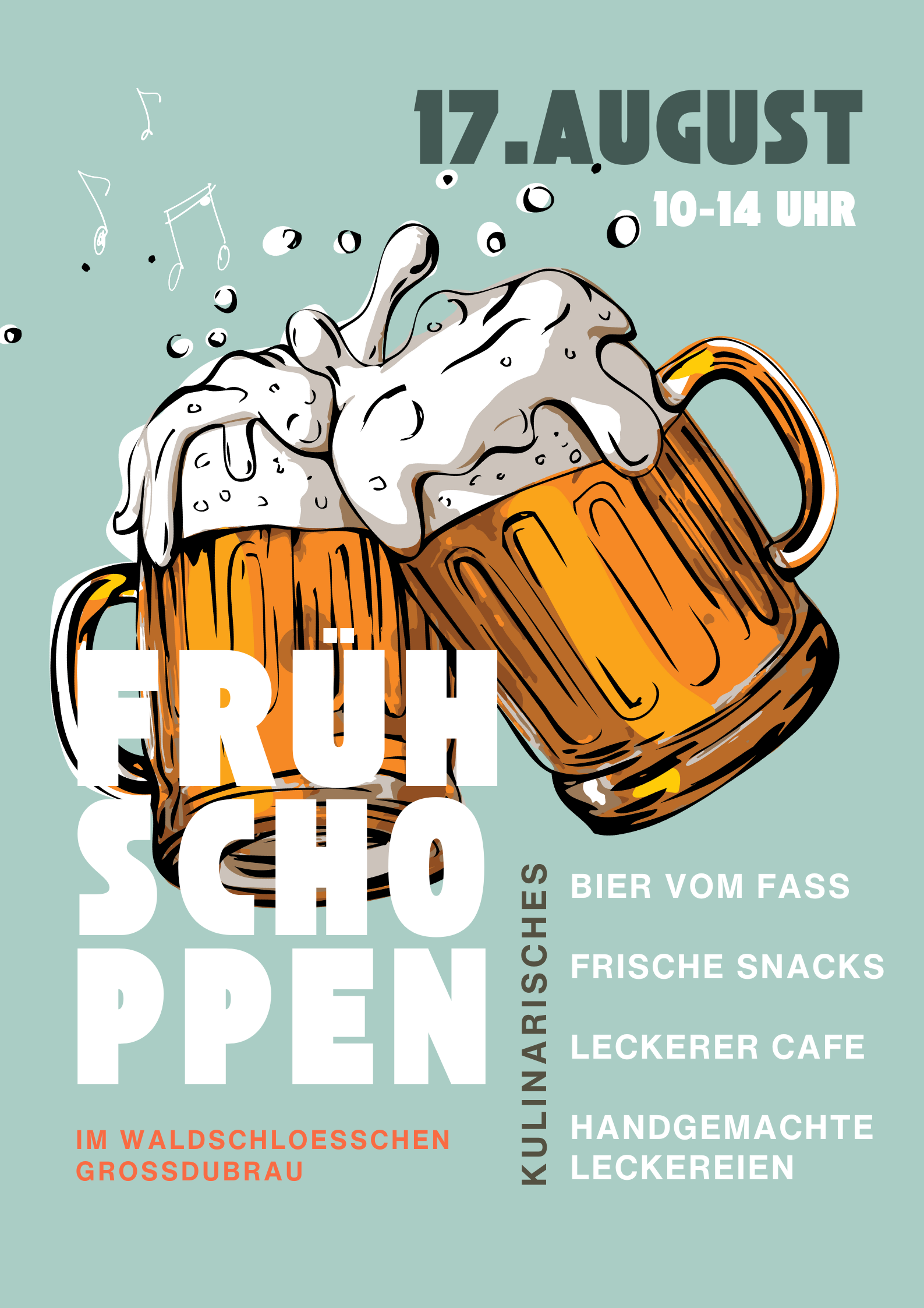 Frühschoppen im Biergarten – Sonntags im Waldschlösschen