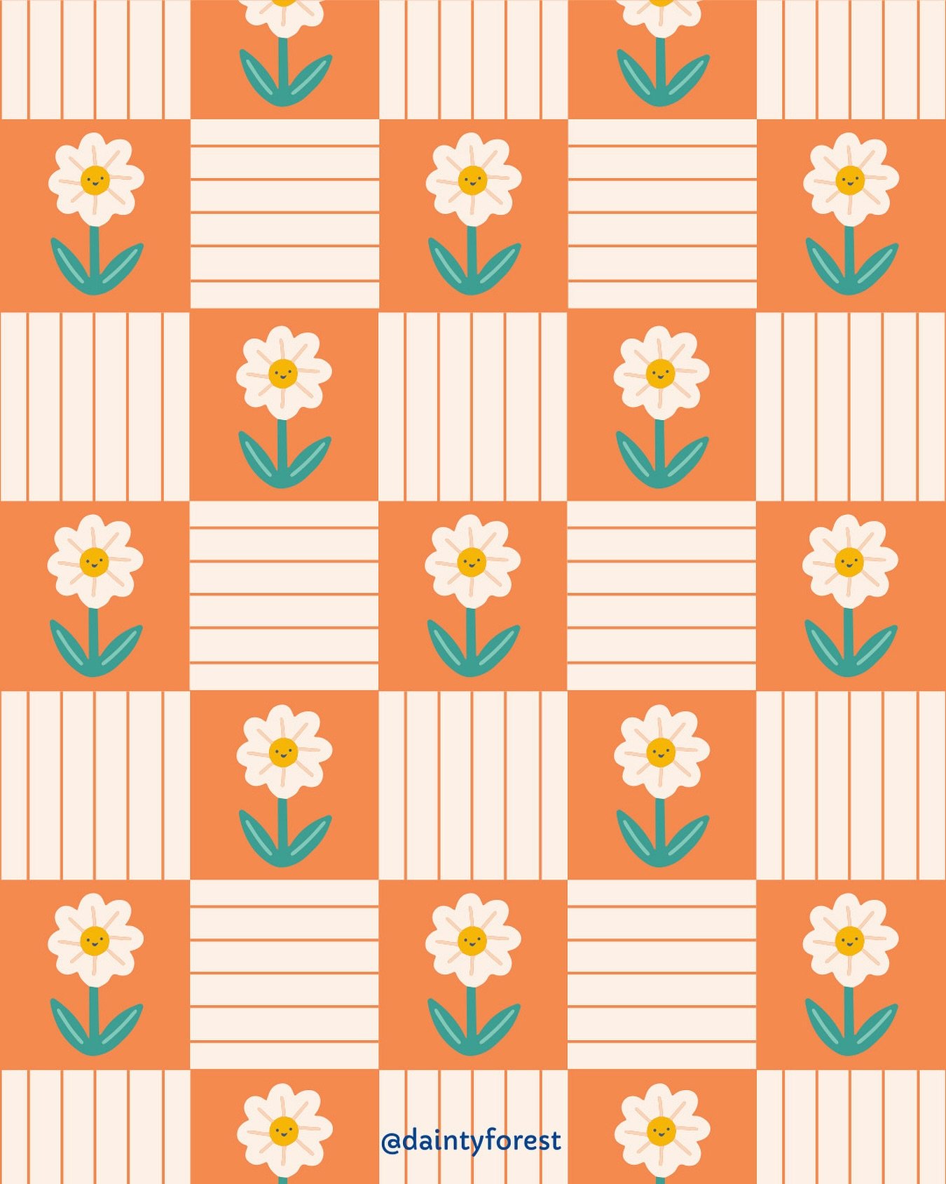Happy Monday! I hope you had a lovely weekend. I&rsquo;m sharing a cute floral pattern on the grid to start the week off with a bit of joyful colour 🧡