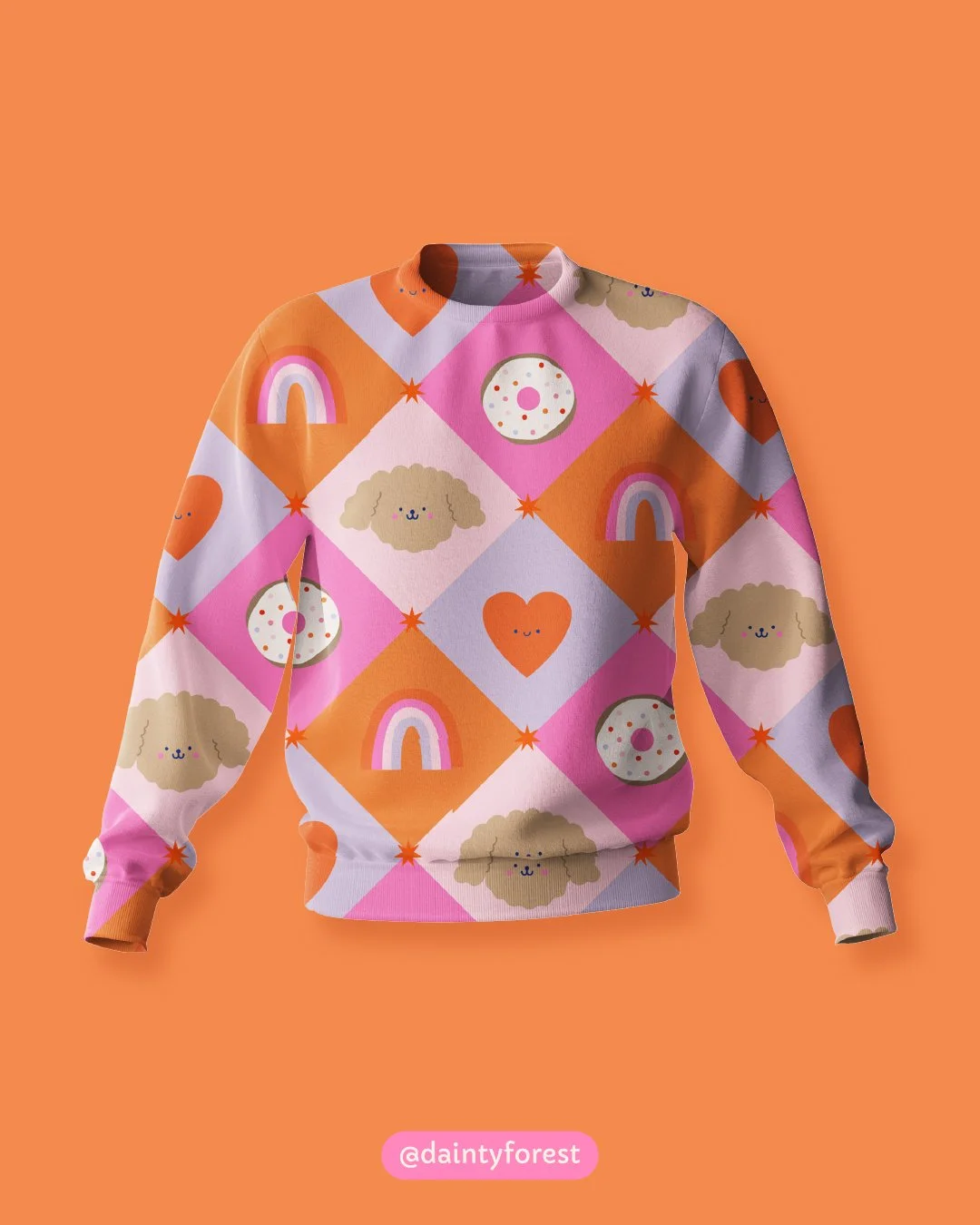 Couldn't resist mocking up this pattern on a little jumper! The perfect way of keeping cosy in the autumn months ❤️