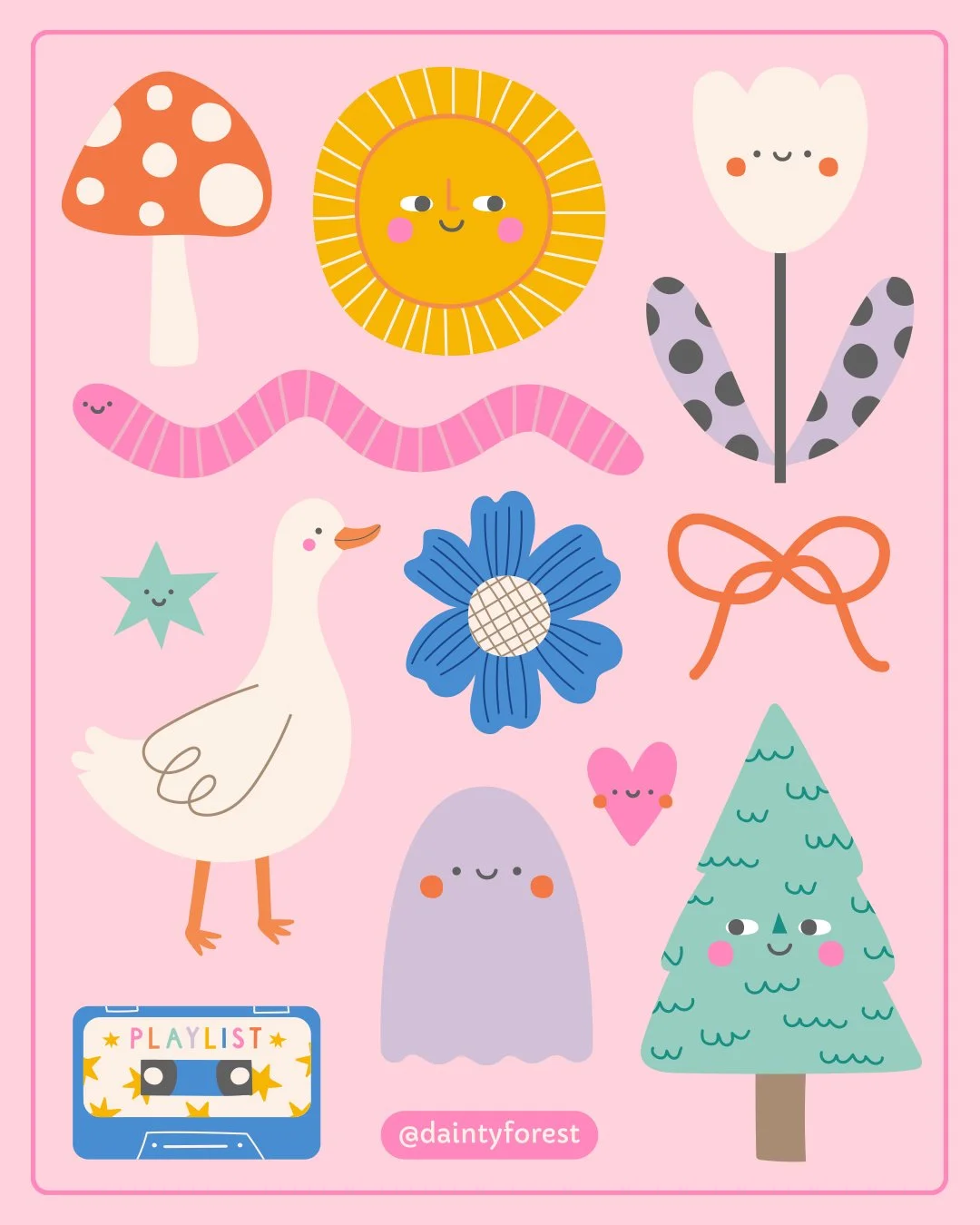 Just some cute lil things ✨ 🍄 👻 🌸 🌲