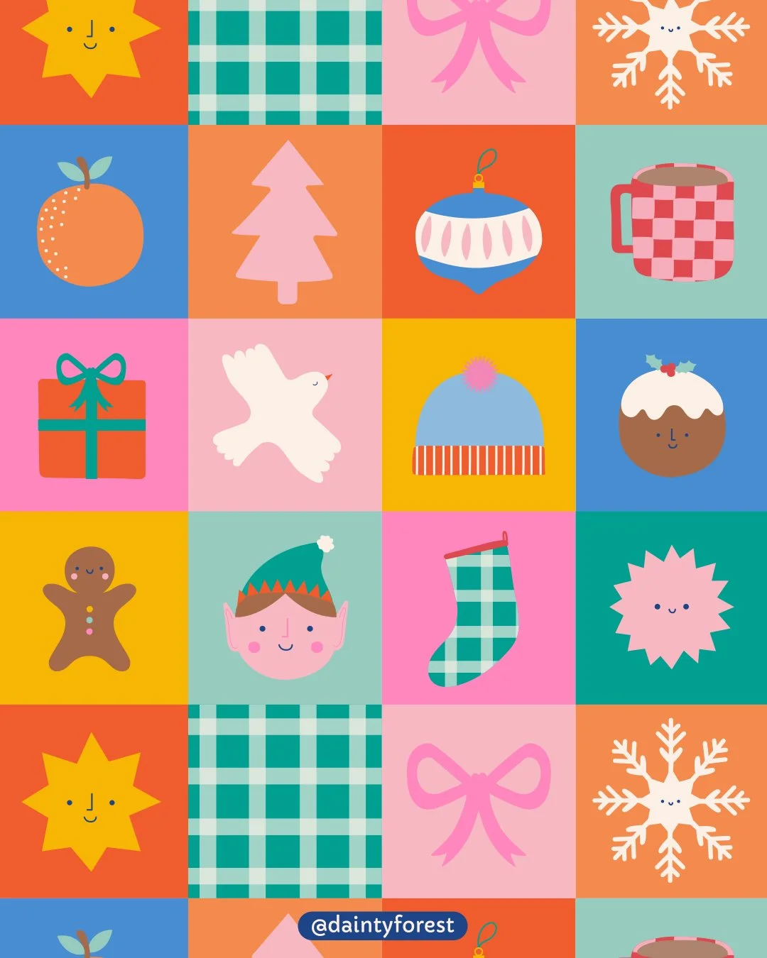 ✨ PATTERN FOR SALE ✨

A joyful festive pattern that can be used for clothing, stationery, social media or whatever you like! Pop me a DM to claim it ❤️