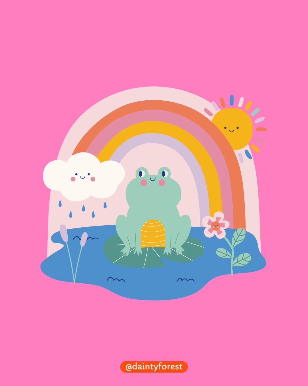 He&rsquo;s not just a frog. He&rsquo;s the personality hire.

This little lily-pad king is part of the Backyard Critters world, and honestly, he knows he&rsquo;s cute.

Perched under his rainbow like it was commissioned specifically for him. Calm. Un