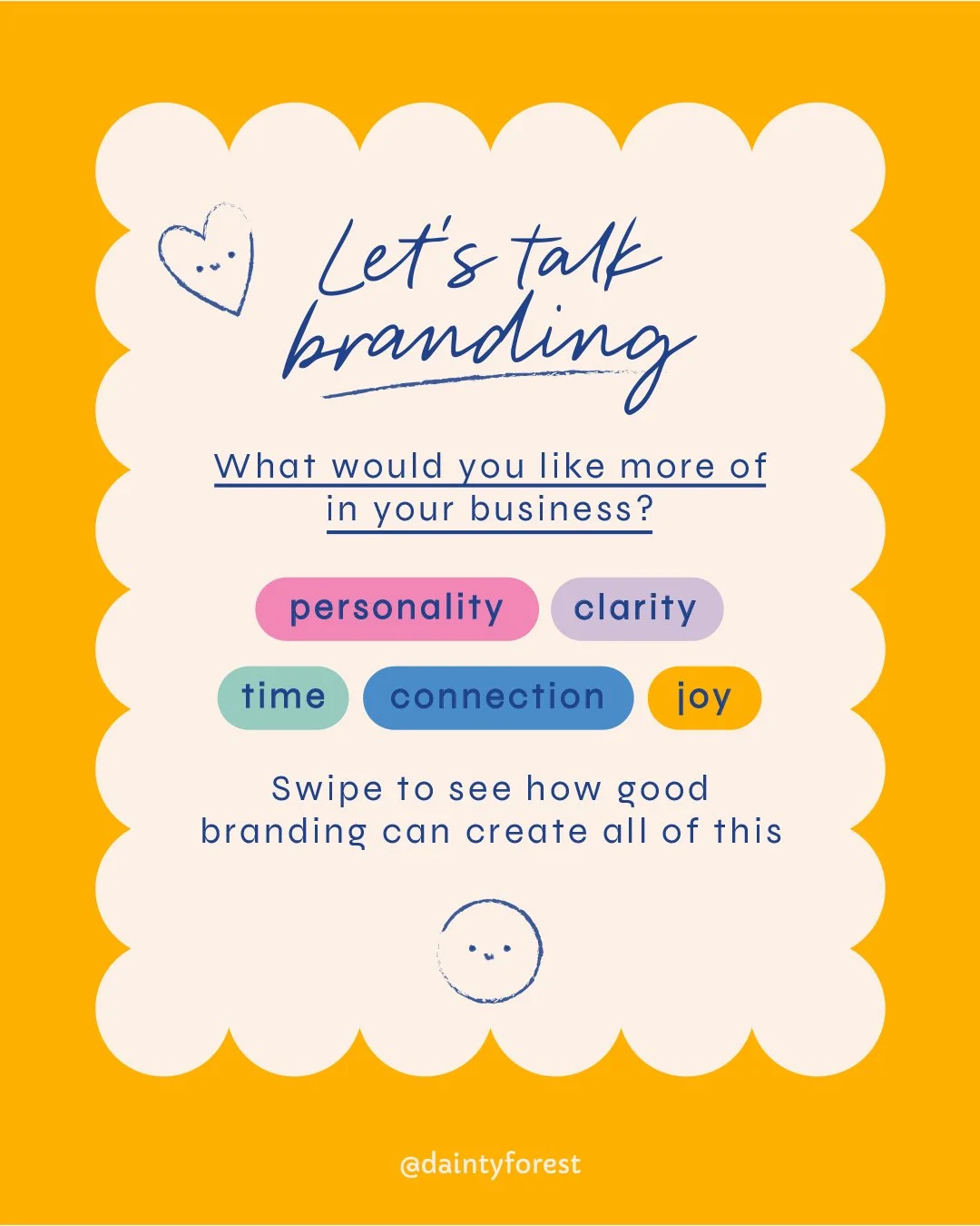 I shared this question on my stories the other day and wanted to explore this idea further, so the question is:

What do you want more of in your business?

More personality?
More clarity?
More time to focus on the work you love?
More connection with