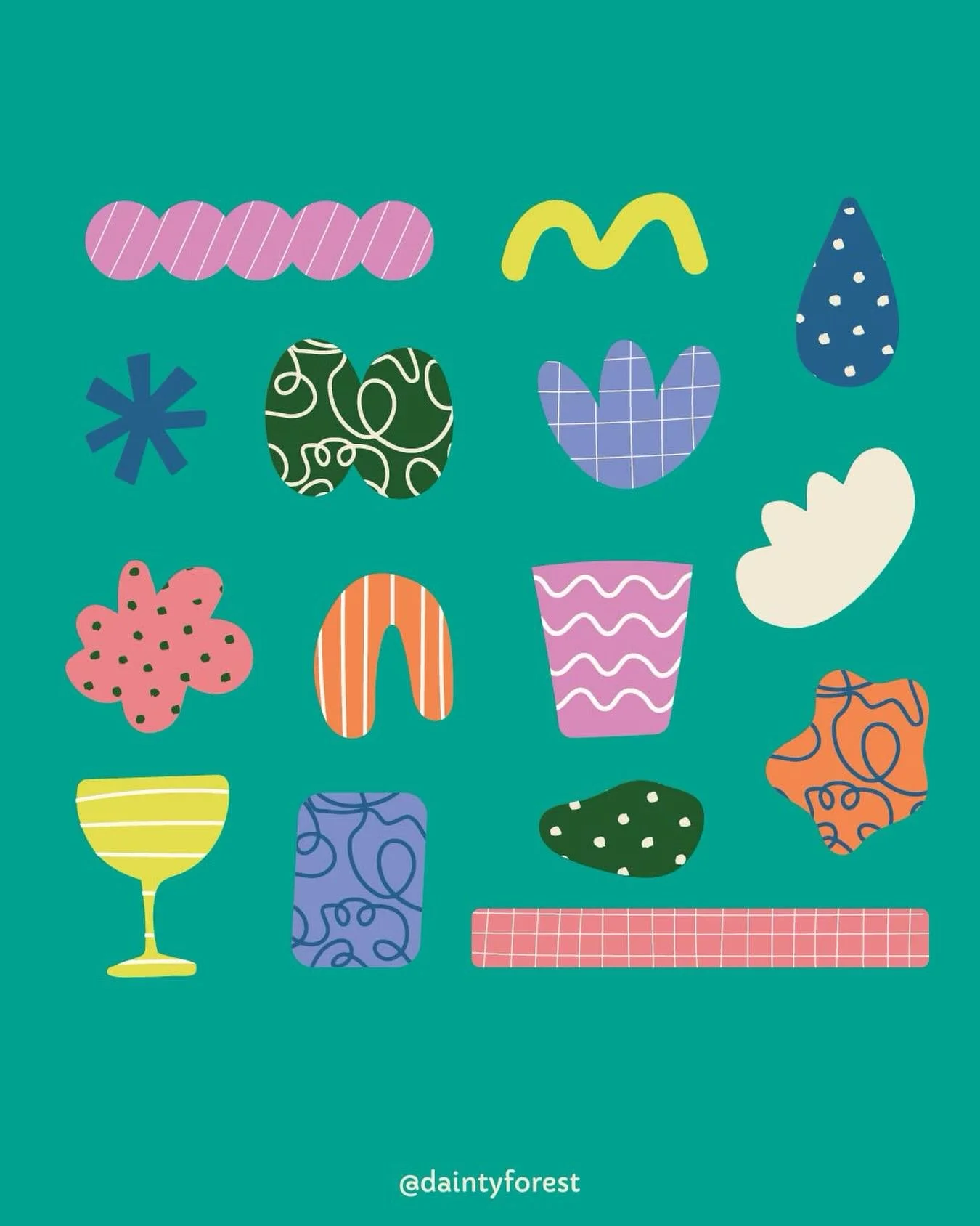 One of my favourite parts of building a brand is creating the little details that bring its world to life.

For @tini.clink, these playful shapes and illustrations were designed to add warmth, movement, and personality throughout the brand. They echo