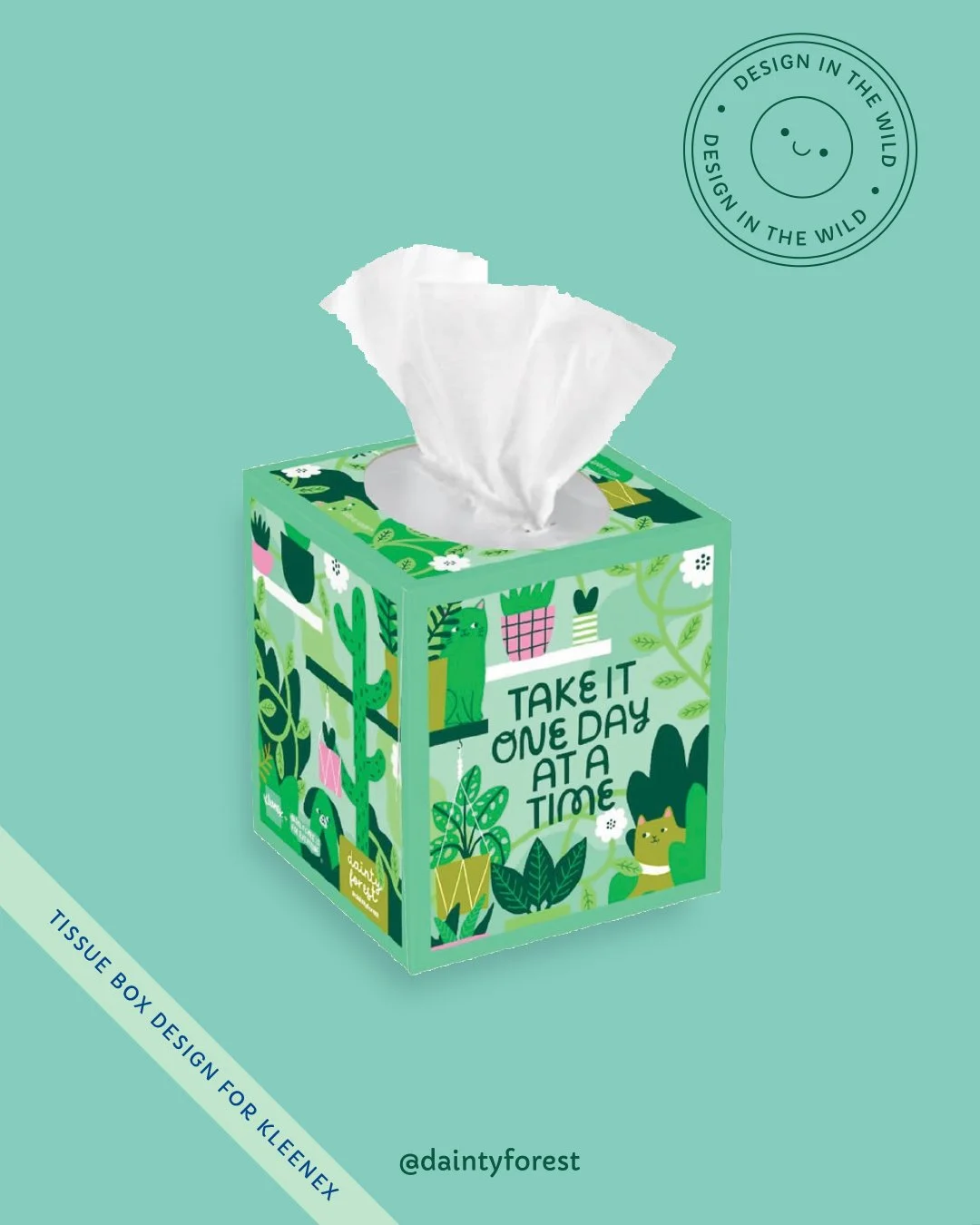 I recently had the pleasure of designing for @kleenex x @selfcareisforeveryone.

The project was built around a simple reminder: take it one day at a time.

I wanted the design to feel like a small exhale. Something calm, comforting, and gently uplif