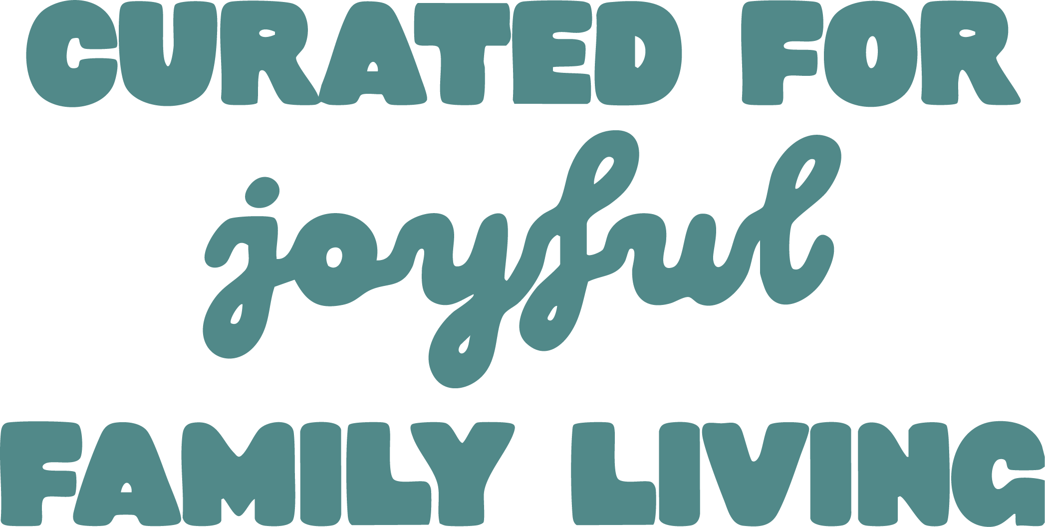 Text image with the phrases 'GURANTED FOR', 'family living', and 'America' written in large, stylized fonts.
