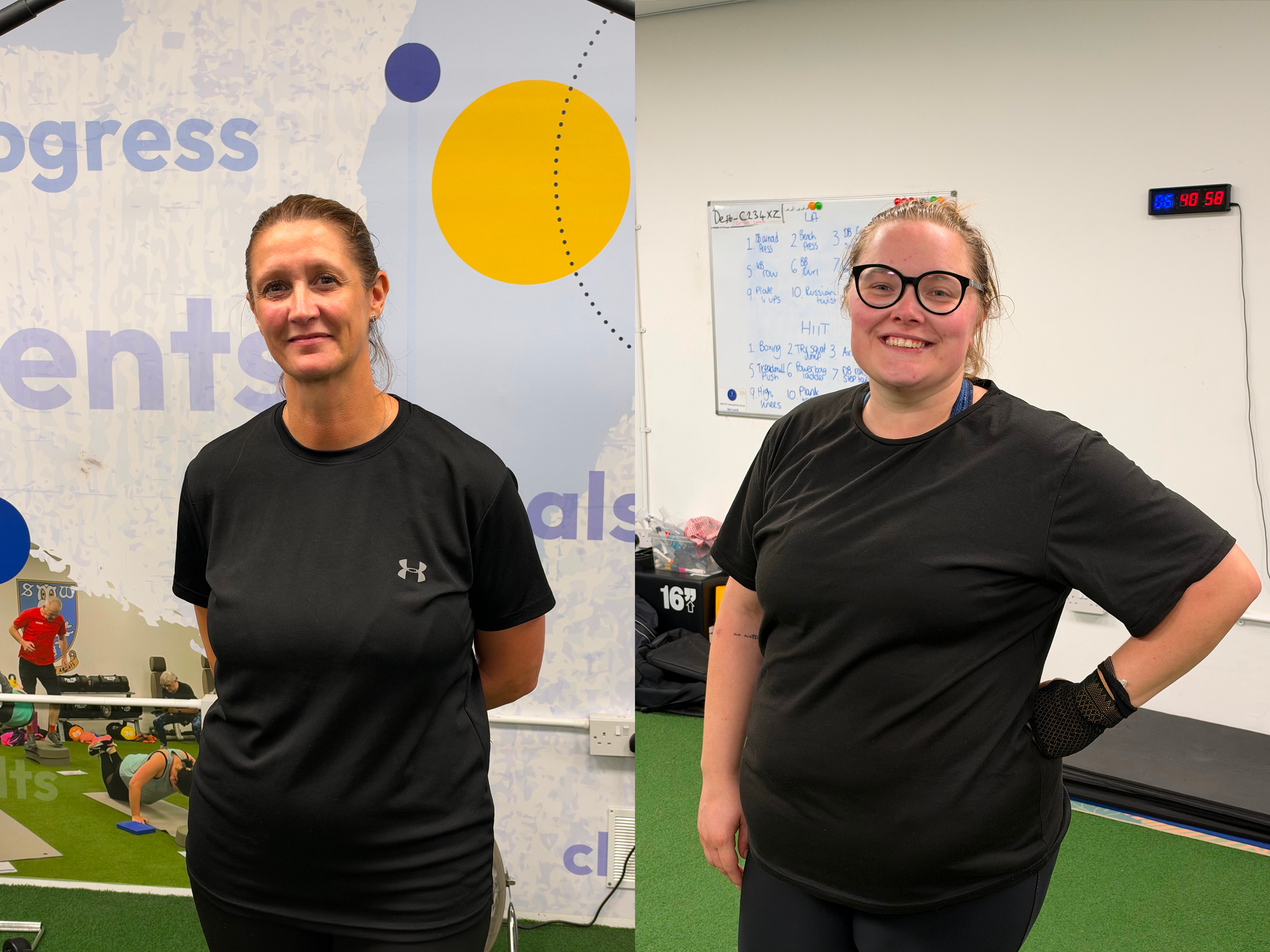 Gym members Janine and Terri encourage others to get active at SWFCCP