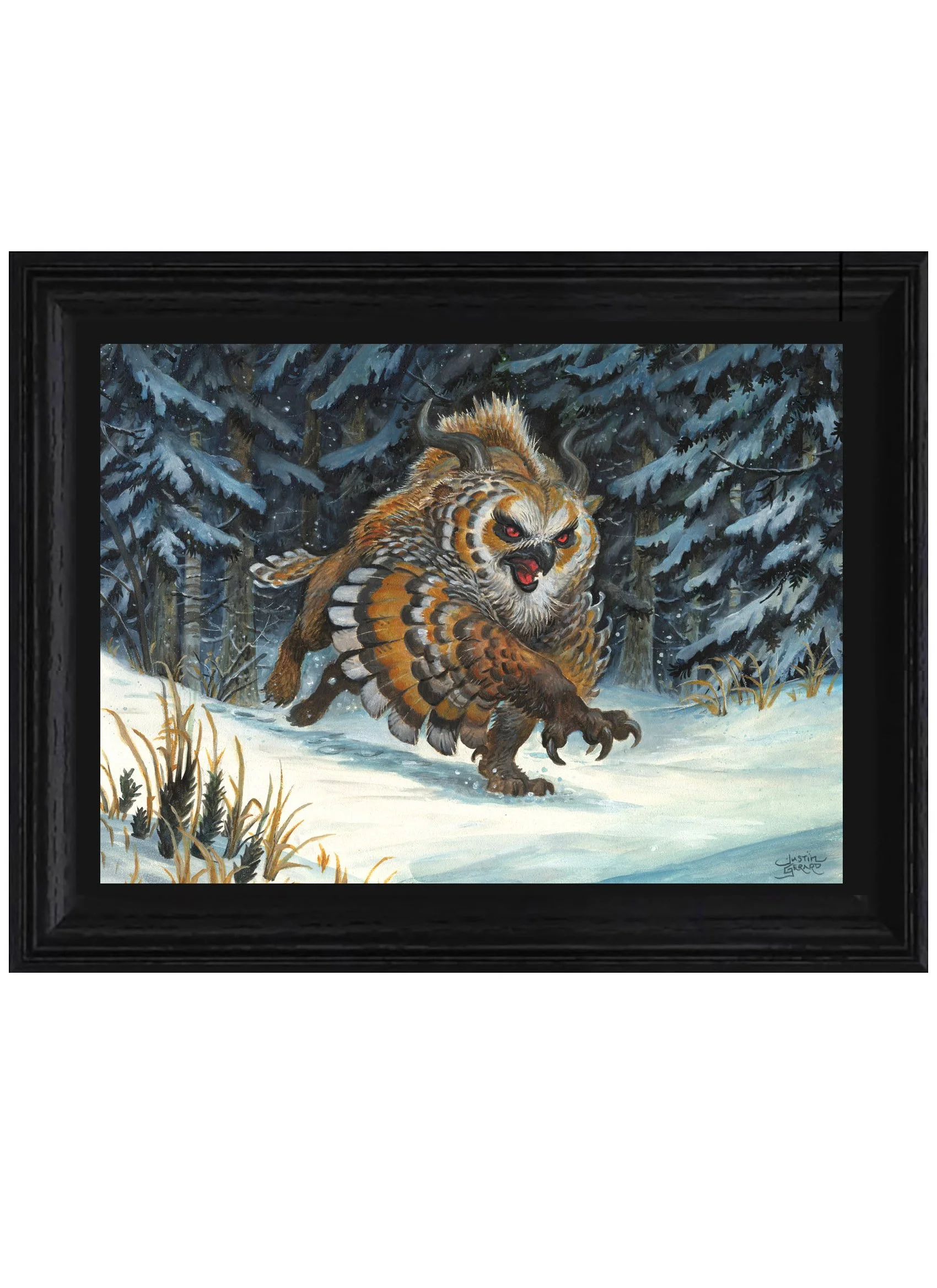 "Owlbear" Watercolor Painting by Justin Gerard