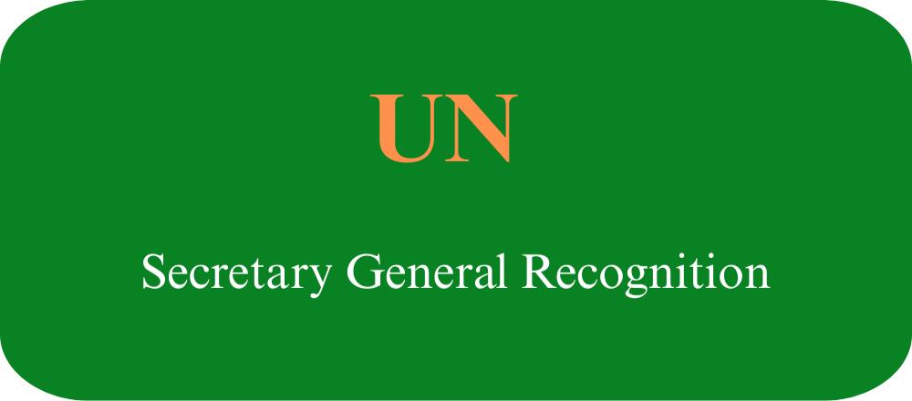 Green impact block showing "UN Secretary General Recognition".
