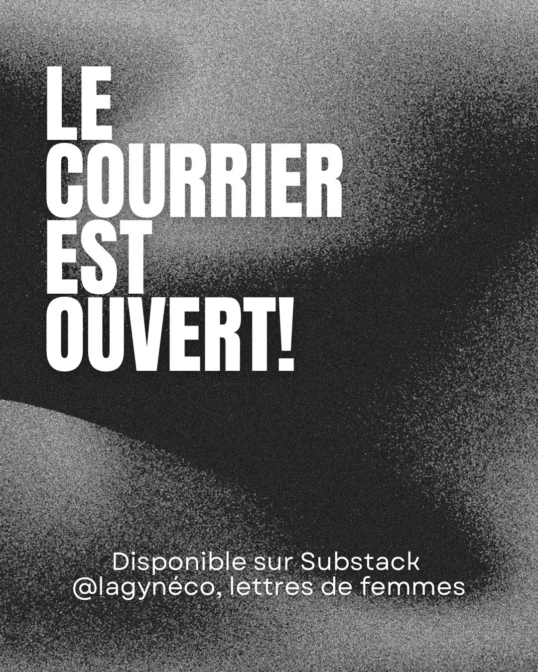 Le courrier des femmes @substack.  J&rsquo;ai ouvert, pour vous, un espace d&rsquo;&eacute;criture plus intime.
Une newsletter, mais surtout un courrier. 

Un lieu pour d&eacute;poser ce qui traverse dans votre vie de femme, de f&eacute;minin, sans d