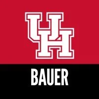 University of Houston "UH" logo with "Bauer" text below, red and black background