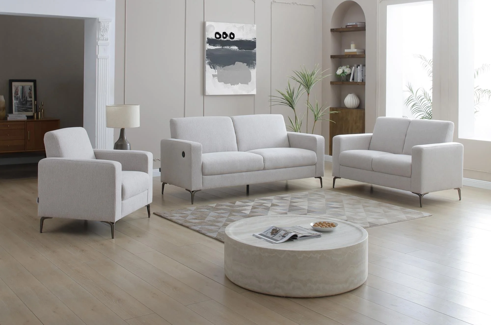 Estelle Stationary 3-Piece Sofa