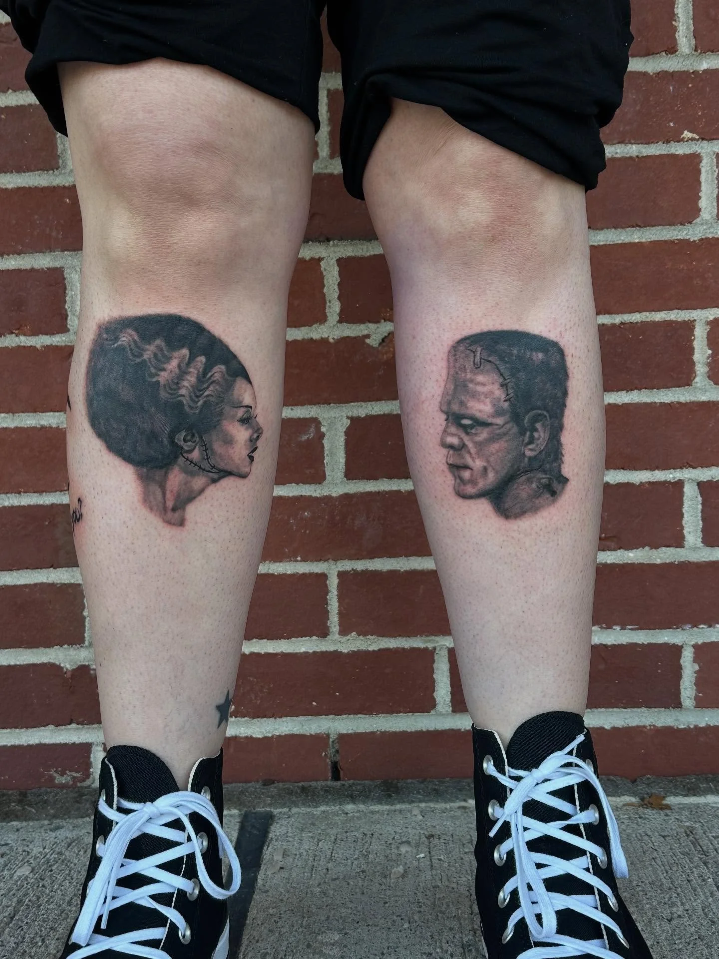 Had so much fun with these Frankenstein portraits yesterday!! ⚡️#frankenstein #maryshelleysfrankenstein #frankensteinsbride #horror #horrortattoo #horrormovies #horrorportrait  #frankensteintattoo #portraittattoo #horrorcommunity #horrorclassic #cult