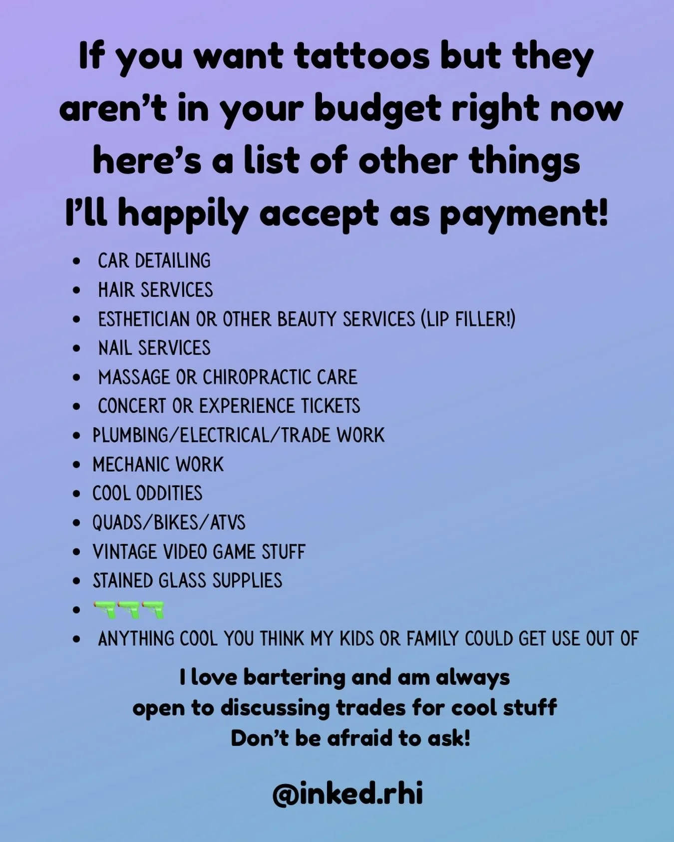 #barter #bartering #tattoos #tattooartist #tattooflash