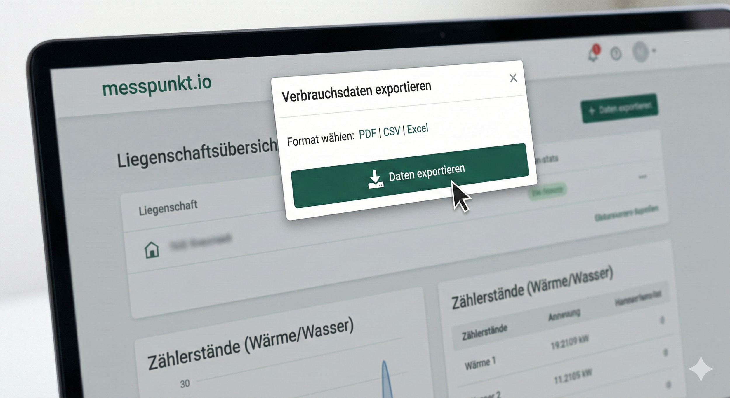 Messpunkt.io erzeugt automatisch Verbrauchs- und Statusdaten
