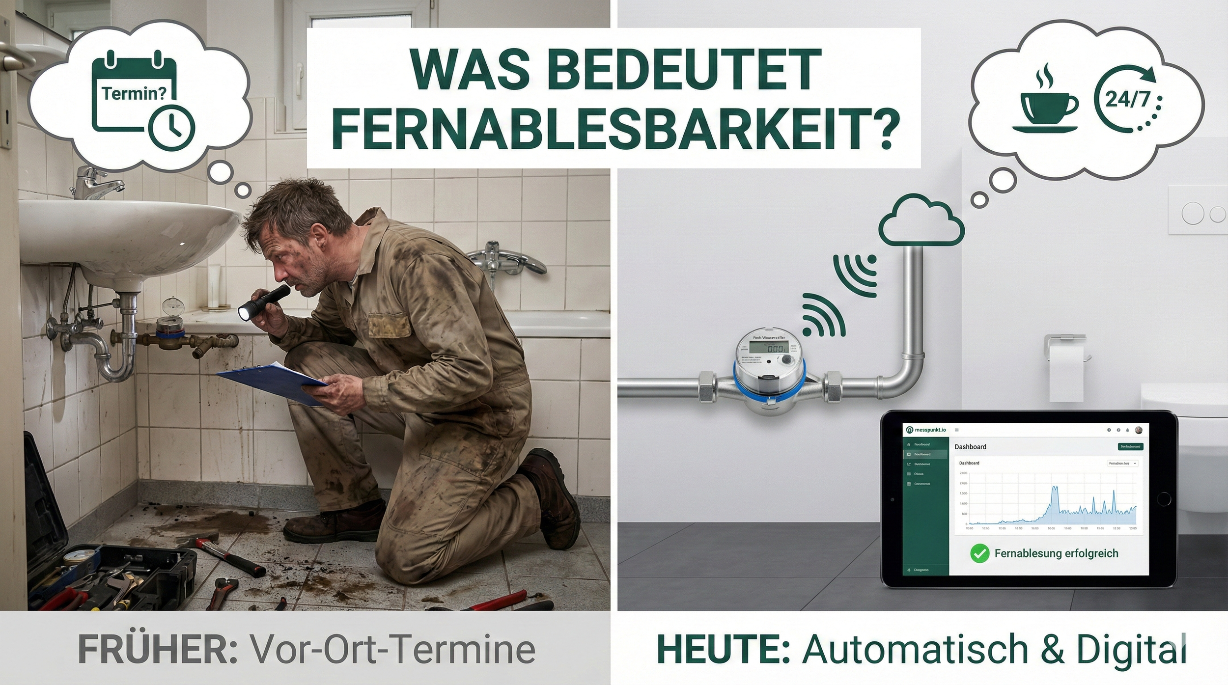 Fernablesbarkeit heisst, dass Messgeräte ohne Betreten der Wohnung abgelesen werden können.