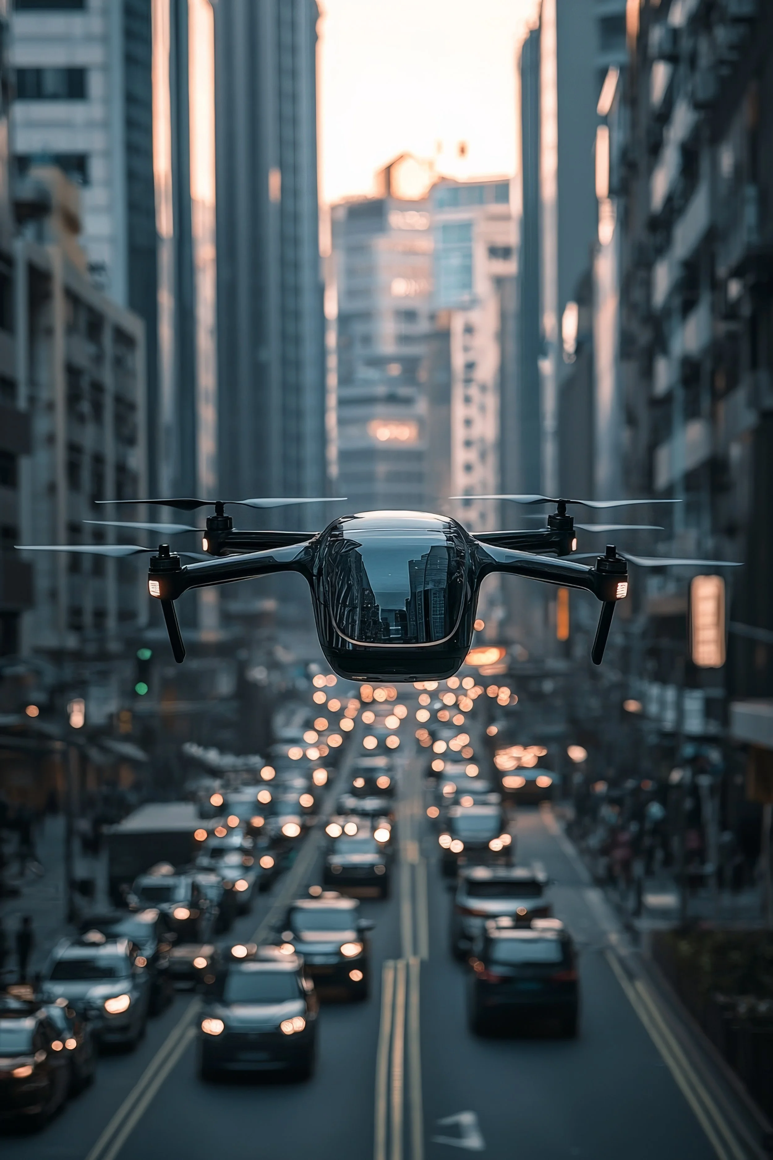 EVTOL Flying Above Cars.jpeg
