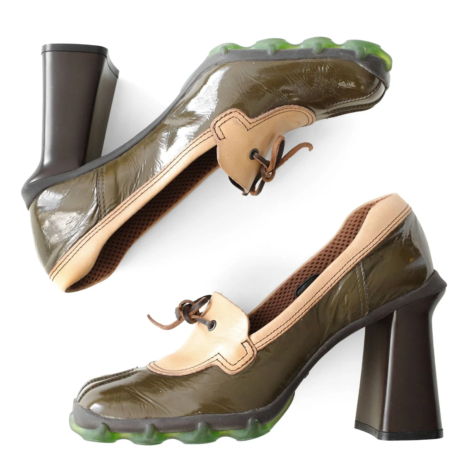 Miu Miu FW 1999 Bubble Sole Lace-Up Heels