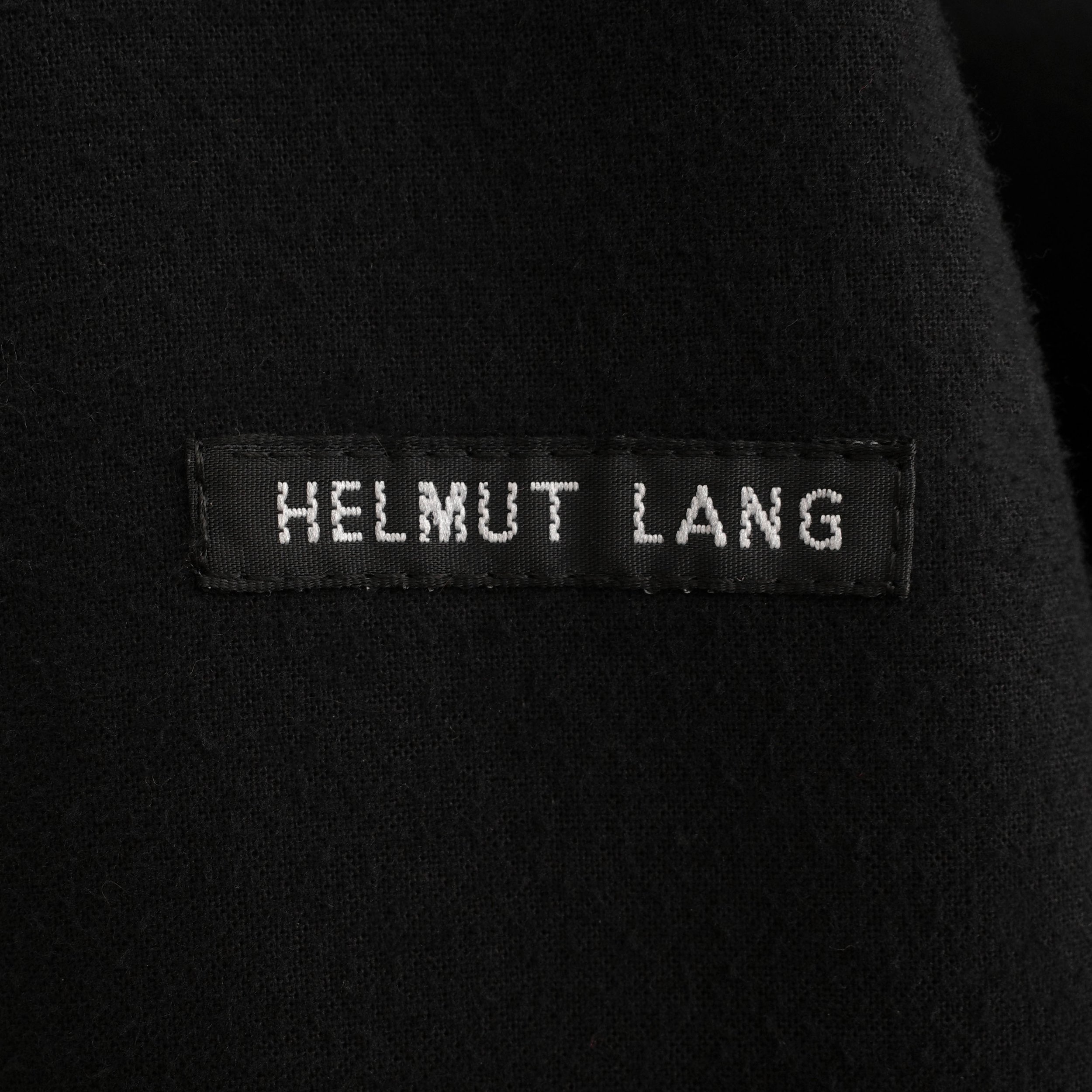 Helmut Lang FW 1996 runway hooded wool coat with slit elbows, size IT 44 / UK 12, available at Artefact Archive