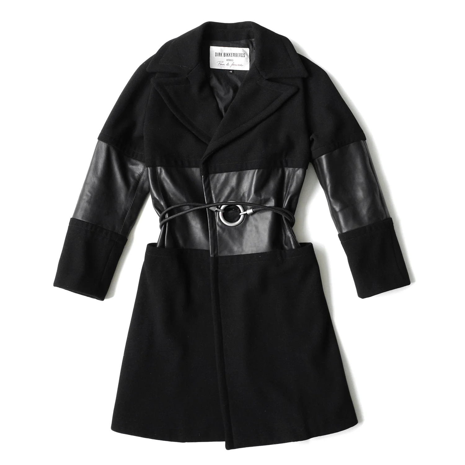 Dirk Bikkembergs FW 1996 Bungee Cord Wool Coat