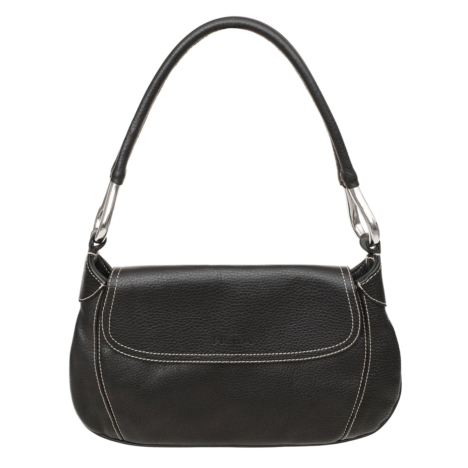 Prada SS 2003 Metal Ring Vitello Daino Drop Bag
