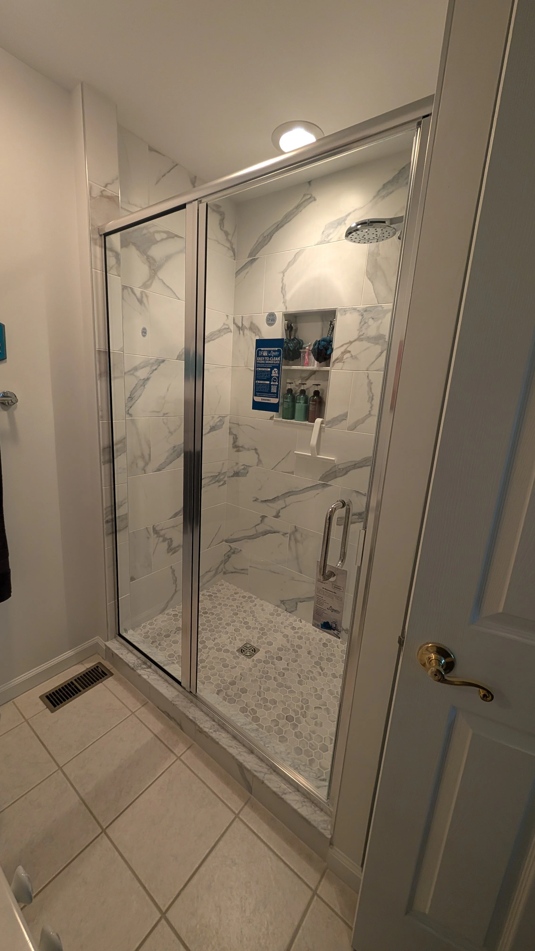 Semi Frameless Swing Door- Chrome