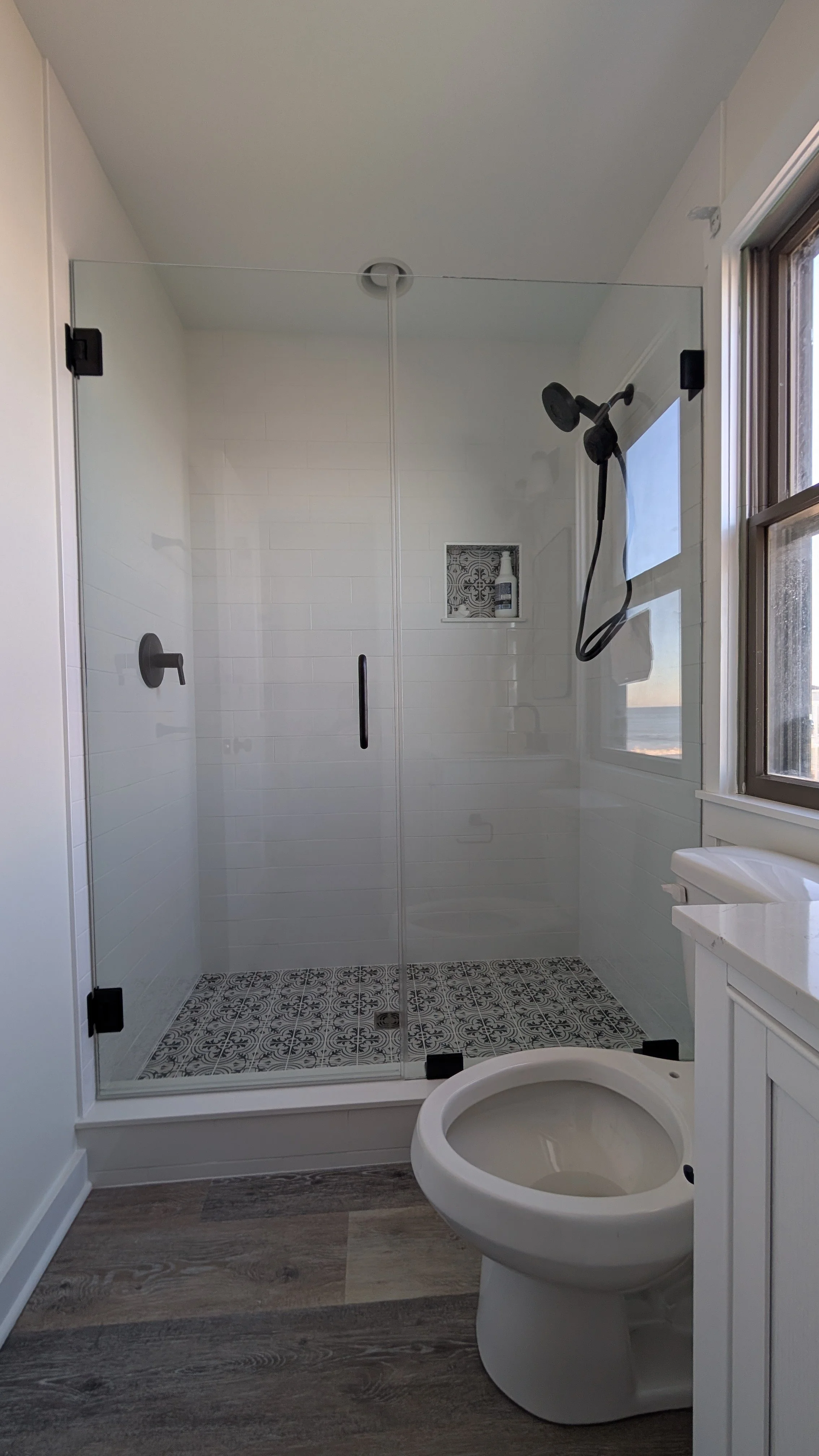 2 Panel Swing Door- Matte Black