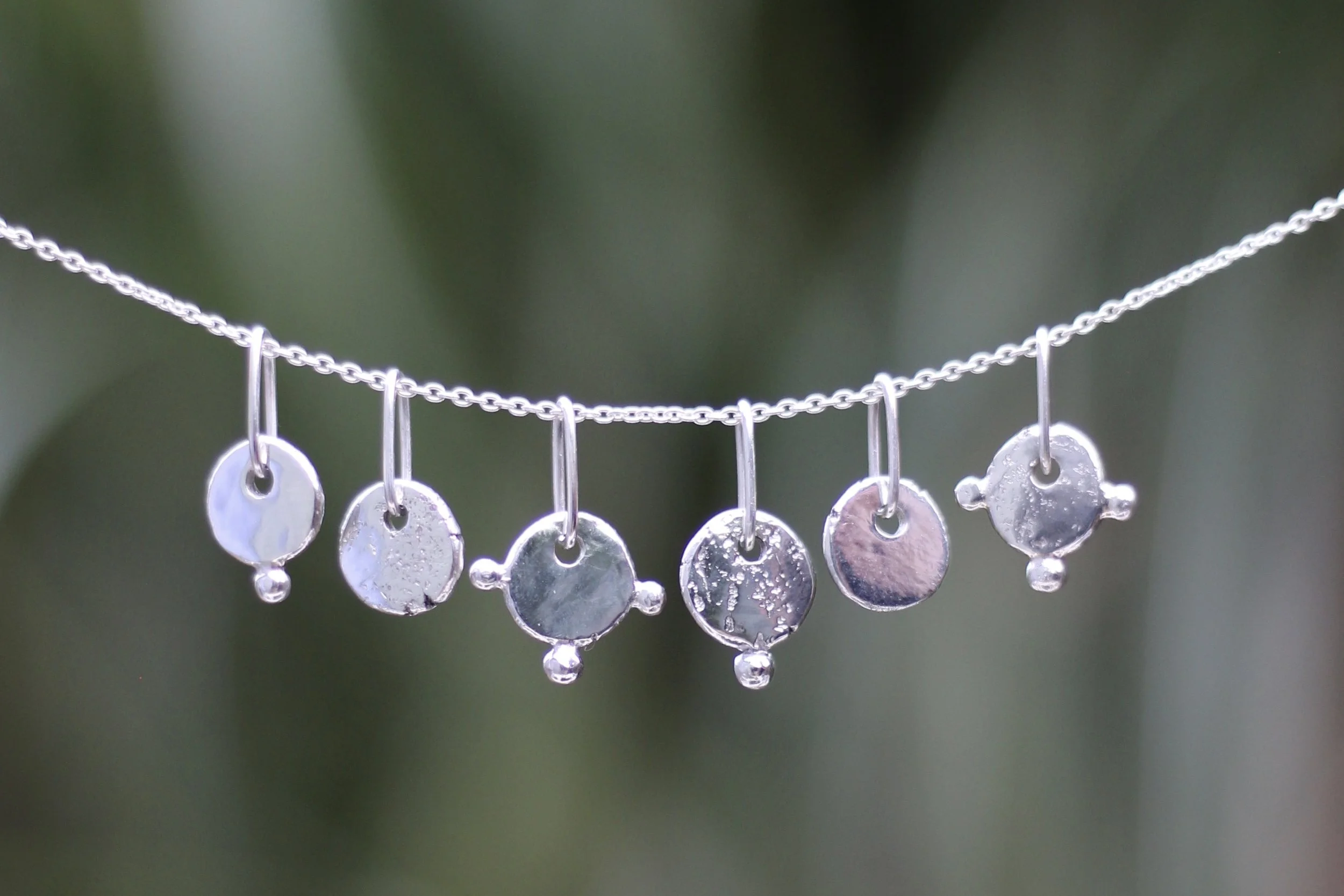 Silver Pebble Pendants