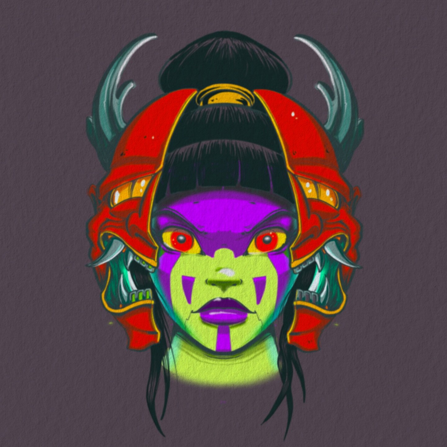 older one but i still really like this one. its tattooed somewhere out there. 

#art #tattoos #cyberpunk #hannya #cyberpunkart