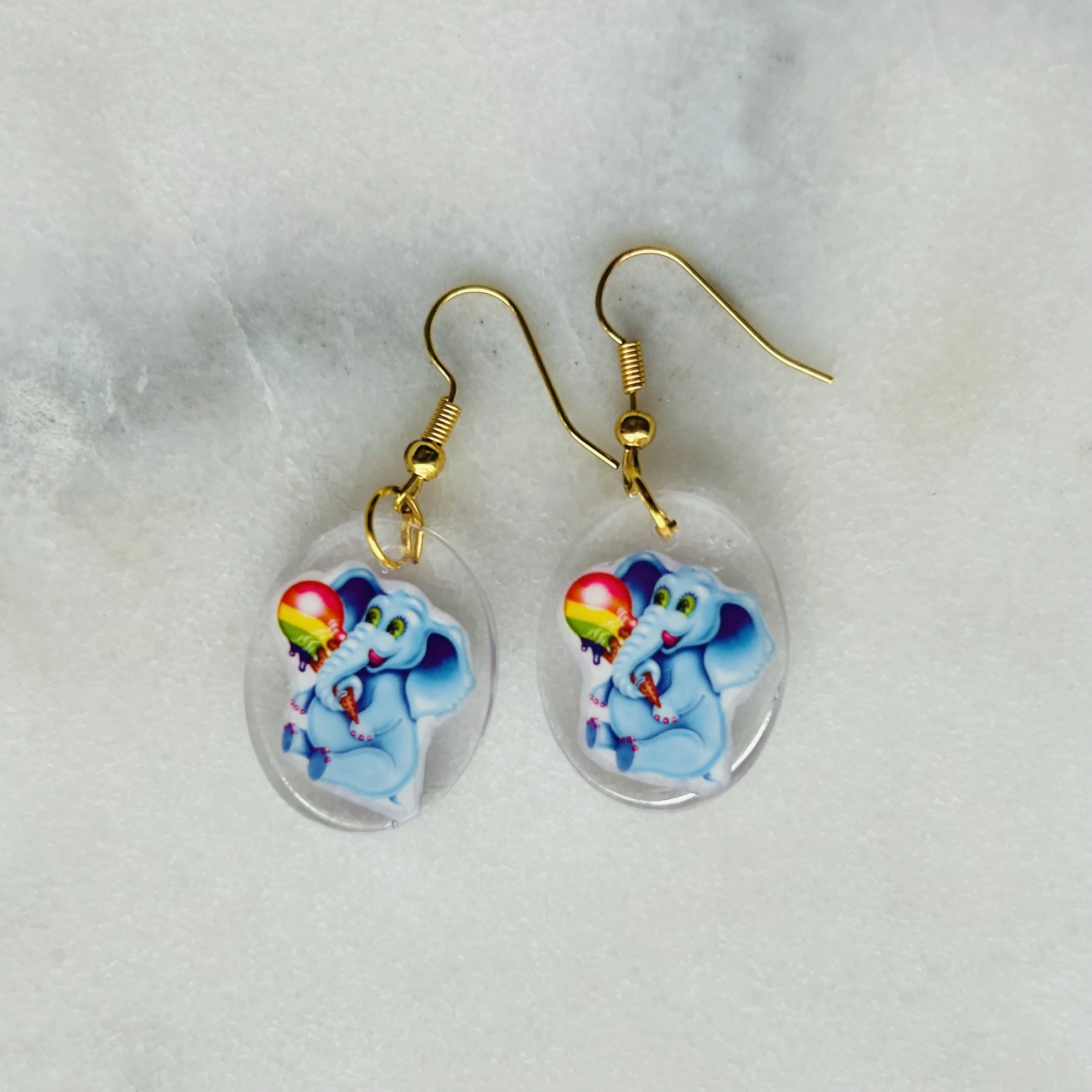 Elephant John - Lisa Frank Sticker Earrings