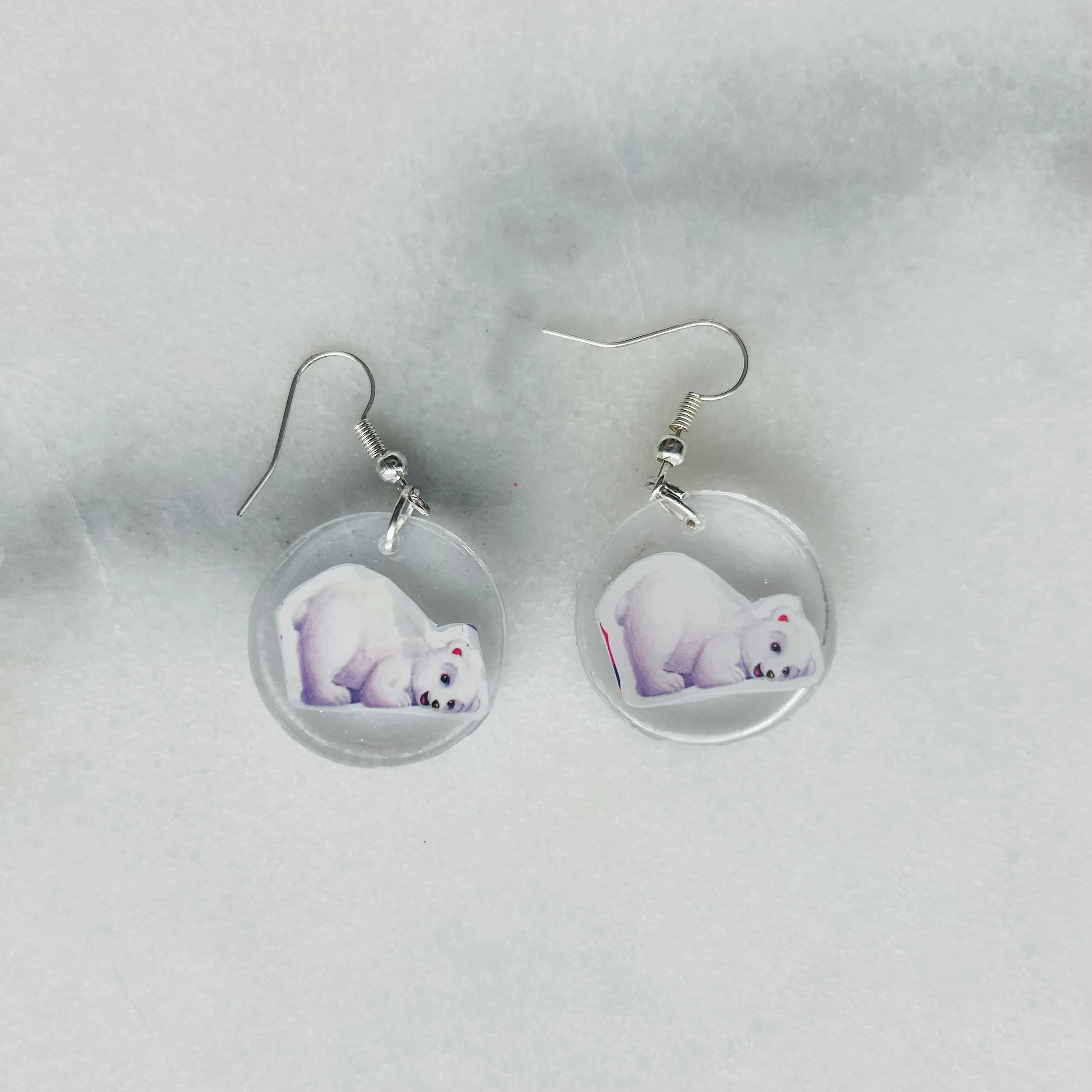 Roary the Polar Bear - Lisa Frank Sticker Earrings