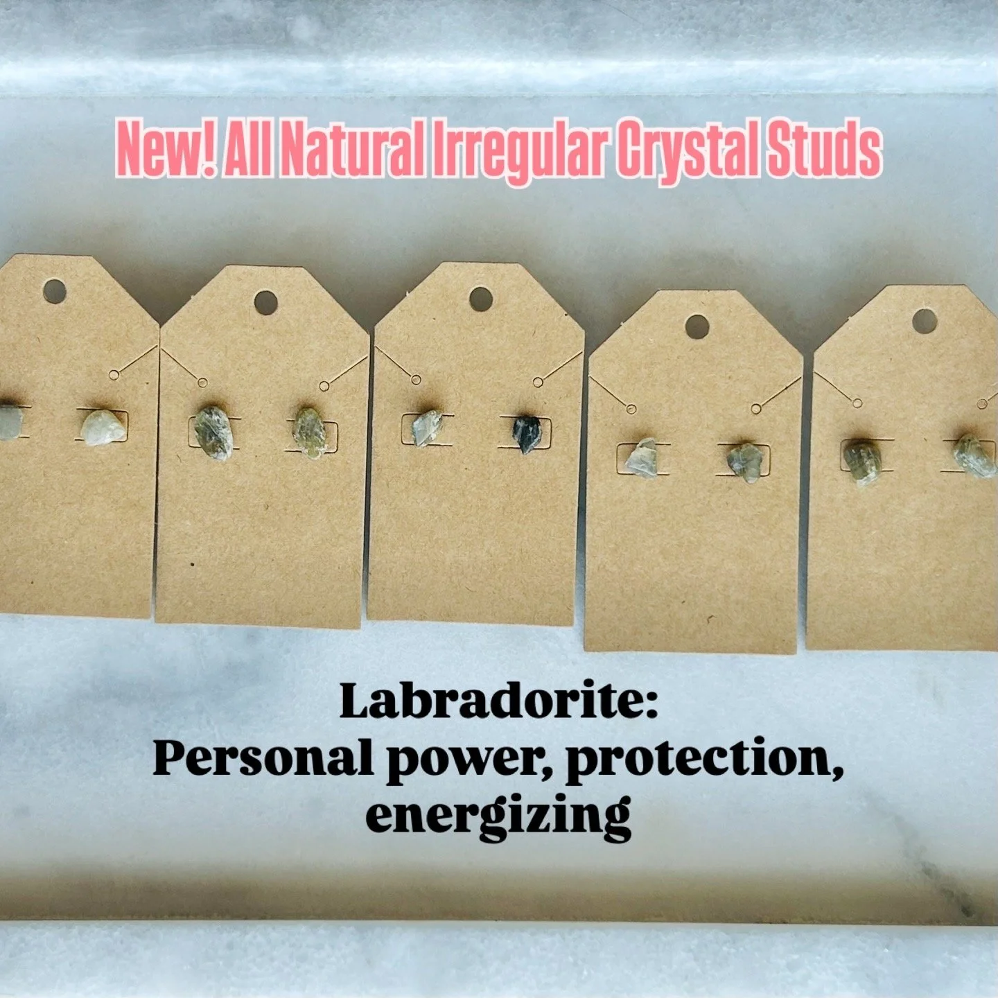 Irregular Minimalist Crystal Stud Earrings