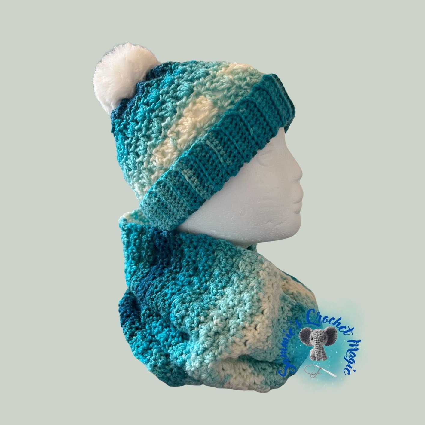 Moody Blues Hat and Cowl Set
