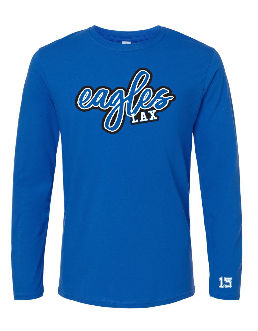 Eagles Script ROYAL Gildan Soft Style LS.jpg