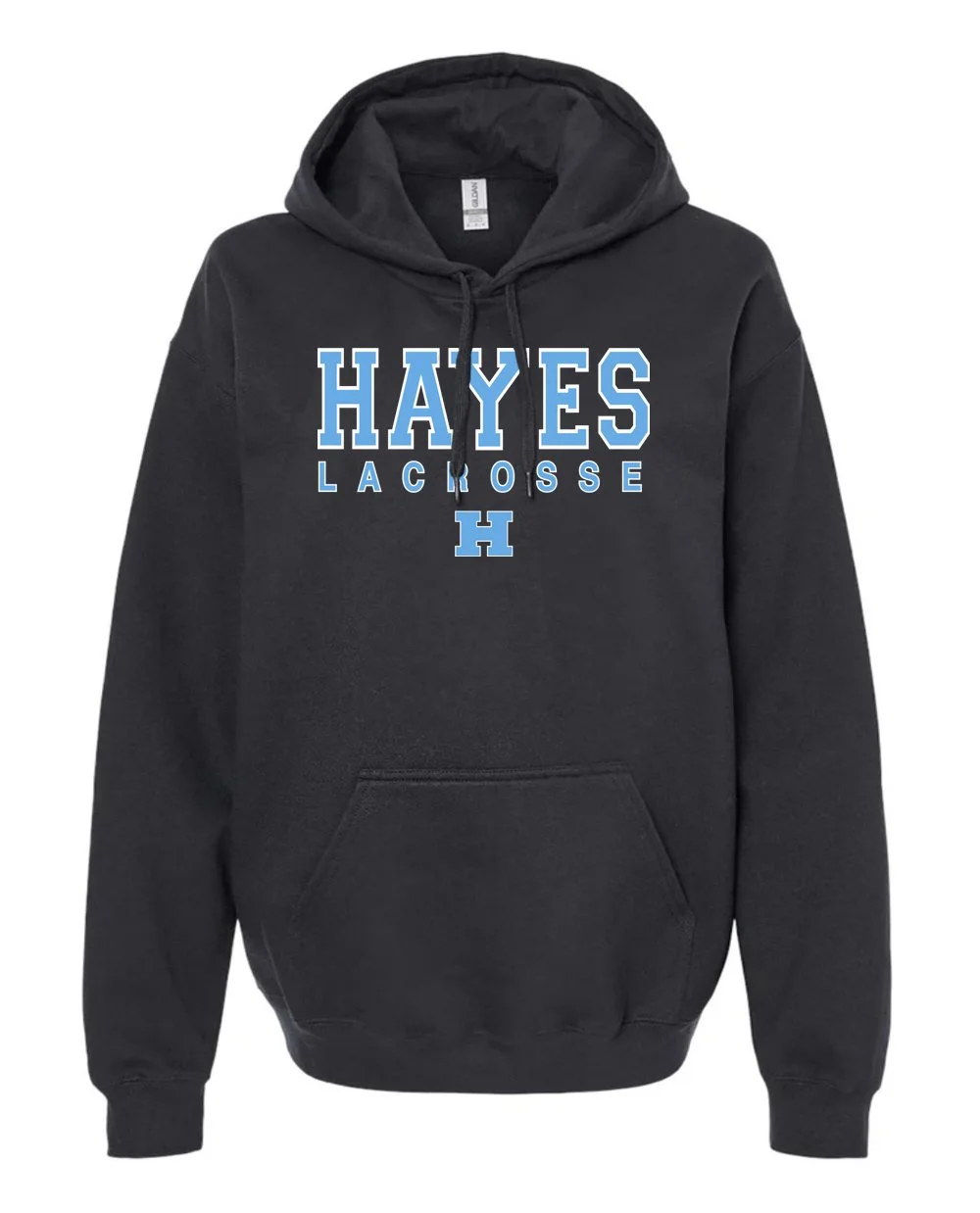 Hayes Lacrosse Gildan Soft Style Hoodie_Youth Black.jpg
