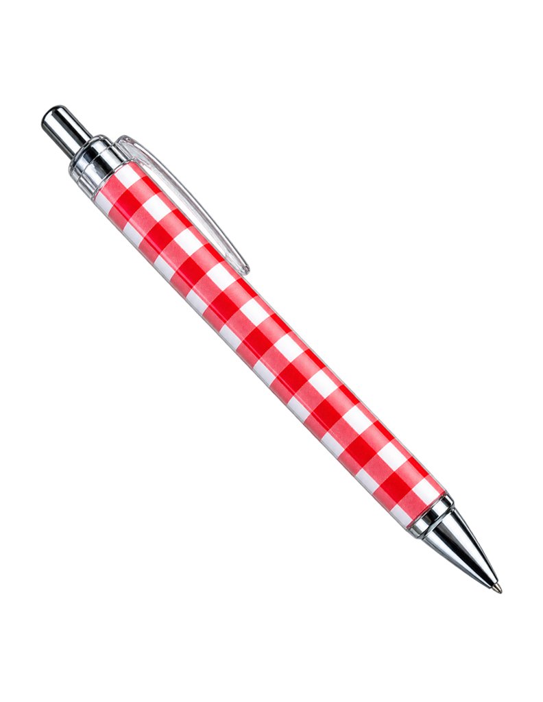 Red Gingham Ink Pen