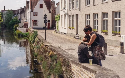 Bruges canal reflection, Belgium