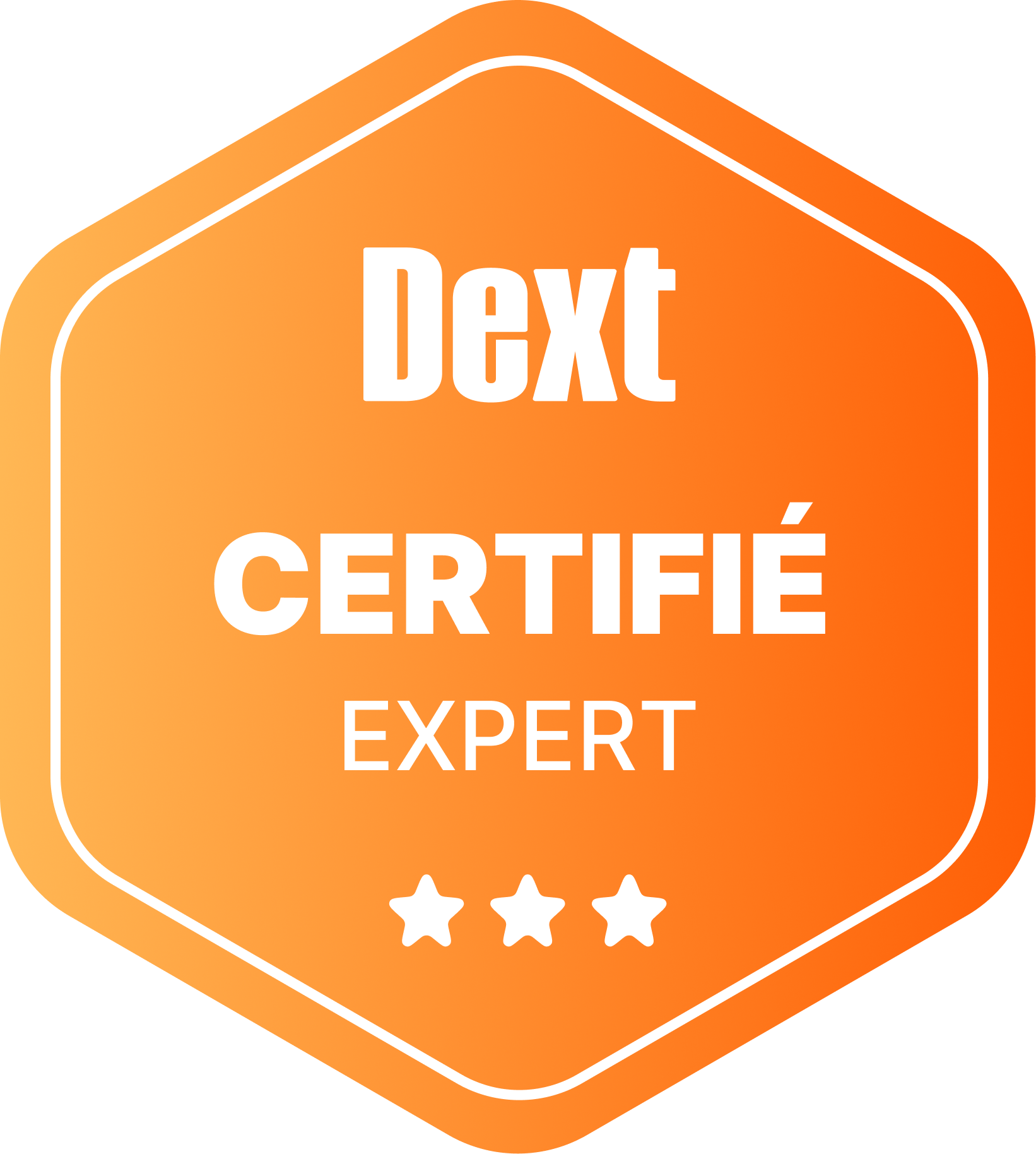 Certificat de qualification avec quatre étoiles en bas