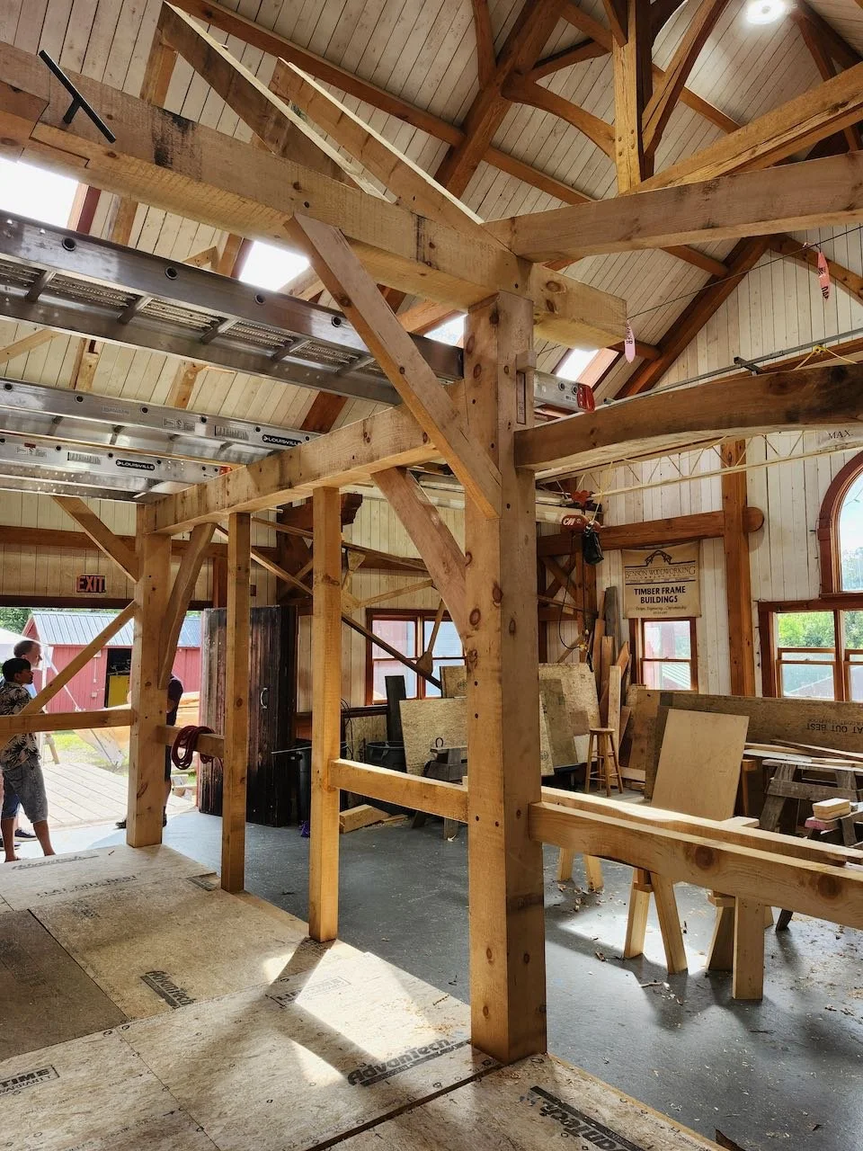 Raised timber frame at Heartwood School