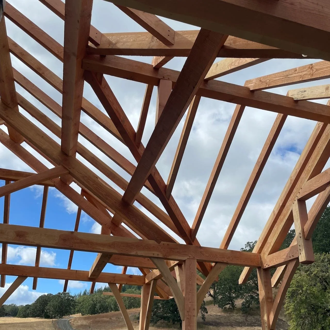 Timber framed valleys and jack rafters