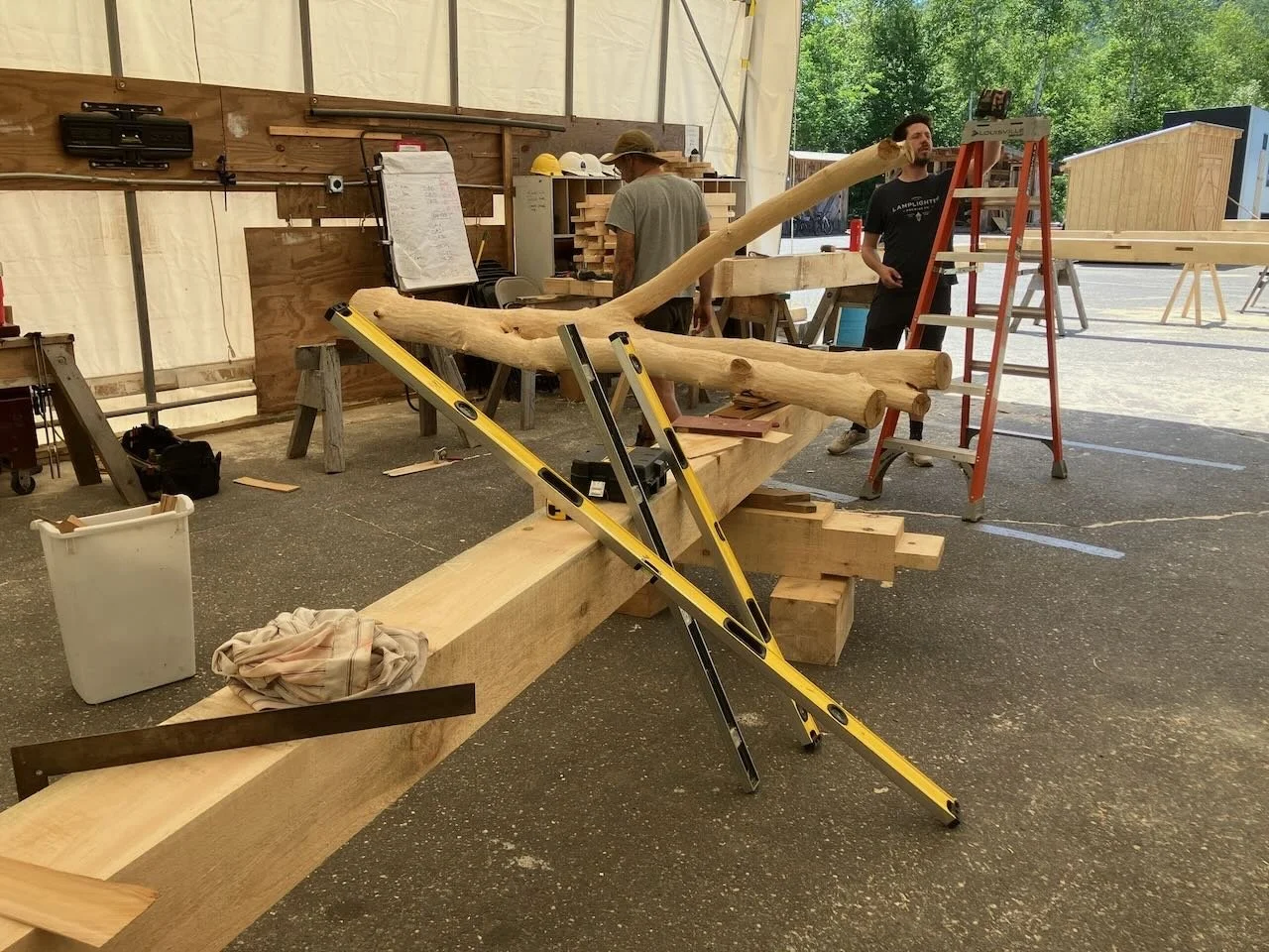 Scribing assembly at Yestermorrow workshop