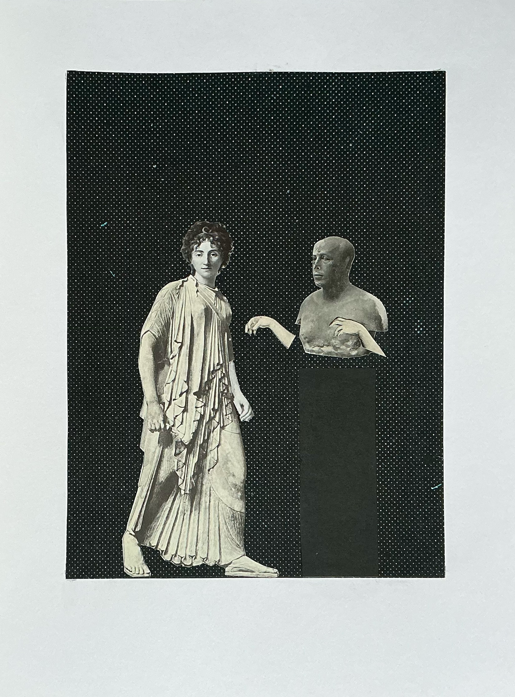 Fantastic Meeting. Collage.Paper. 12/2025. 
17 x 14".