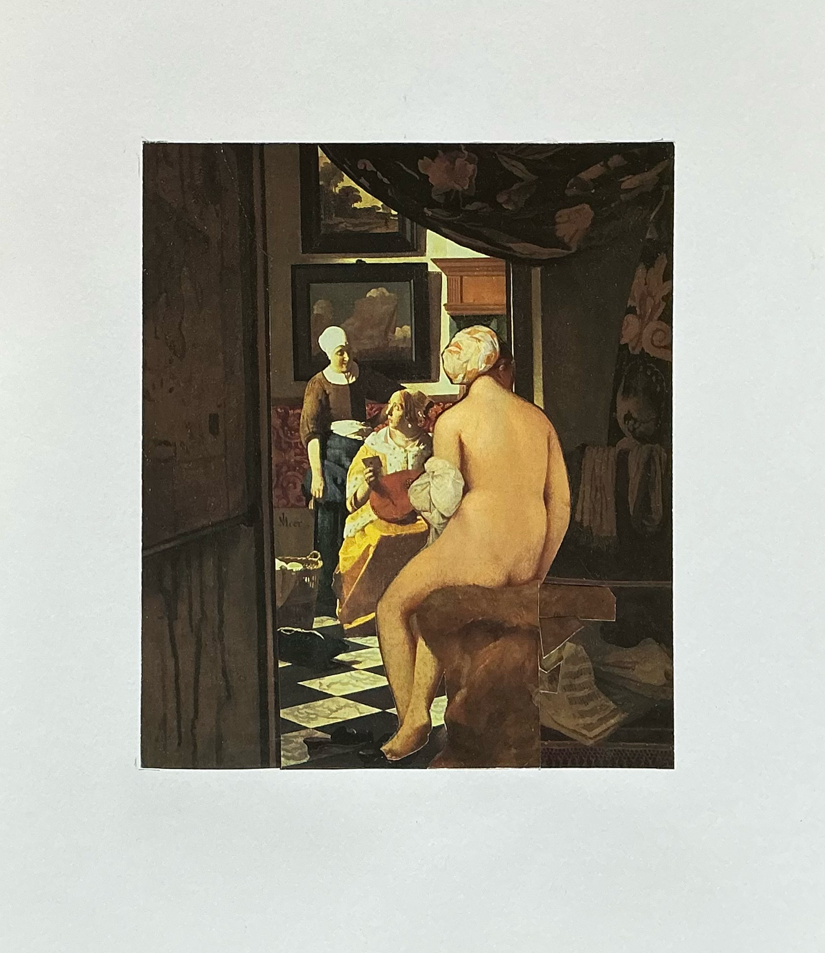 A Dutch Interior.  Collage.  Paper. 12/2025.
17 x 14".
