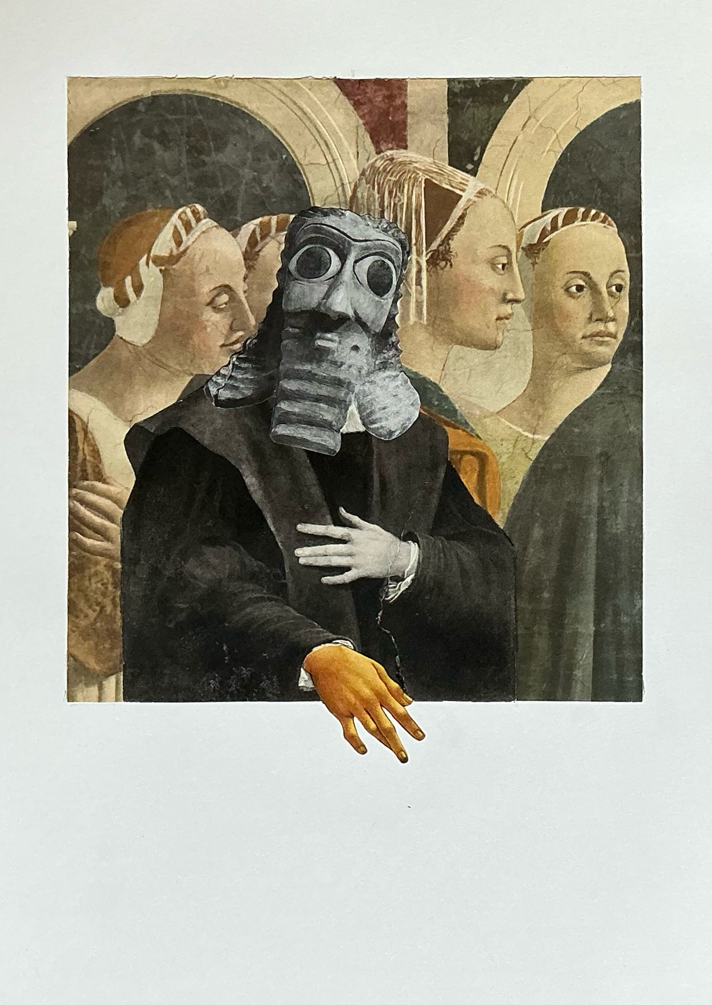 The Outsider. Collage. paper. 1/2026.  17 x 14".