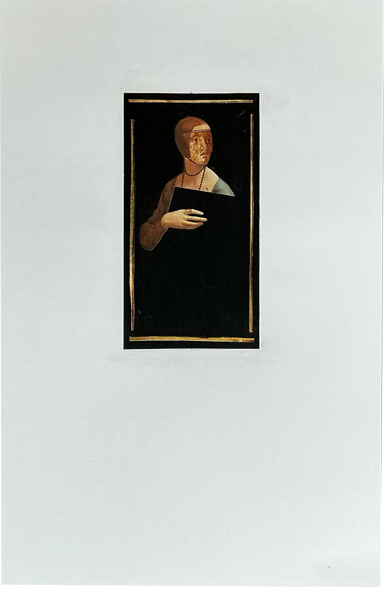 The Pompei Look.  Collage. Paper. 2/2026. 
17 x 14".