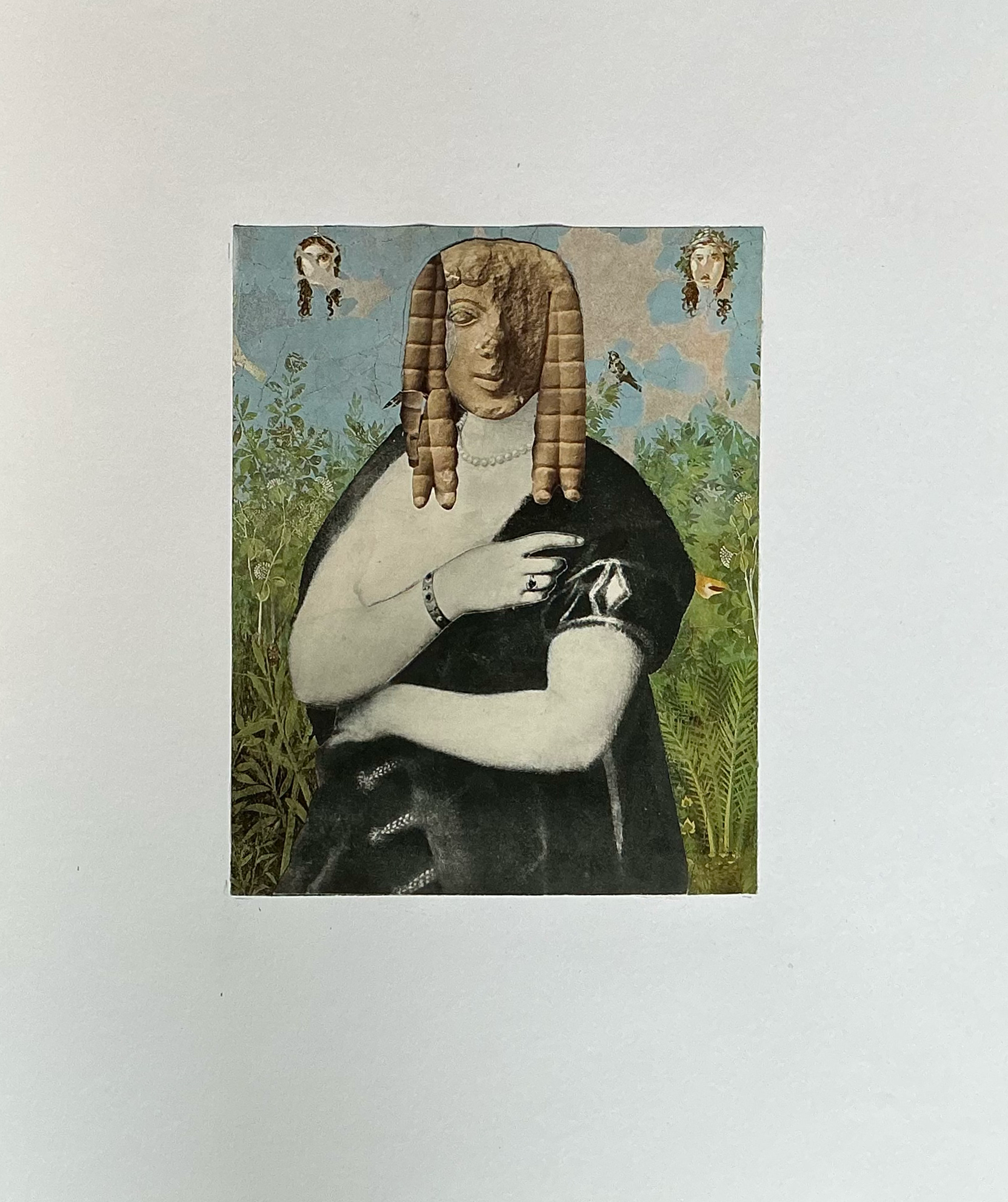 A Roman Garden. Collage. Paper. 12/2025.
17 x 14".