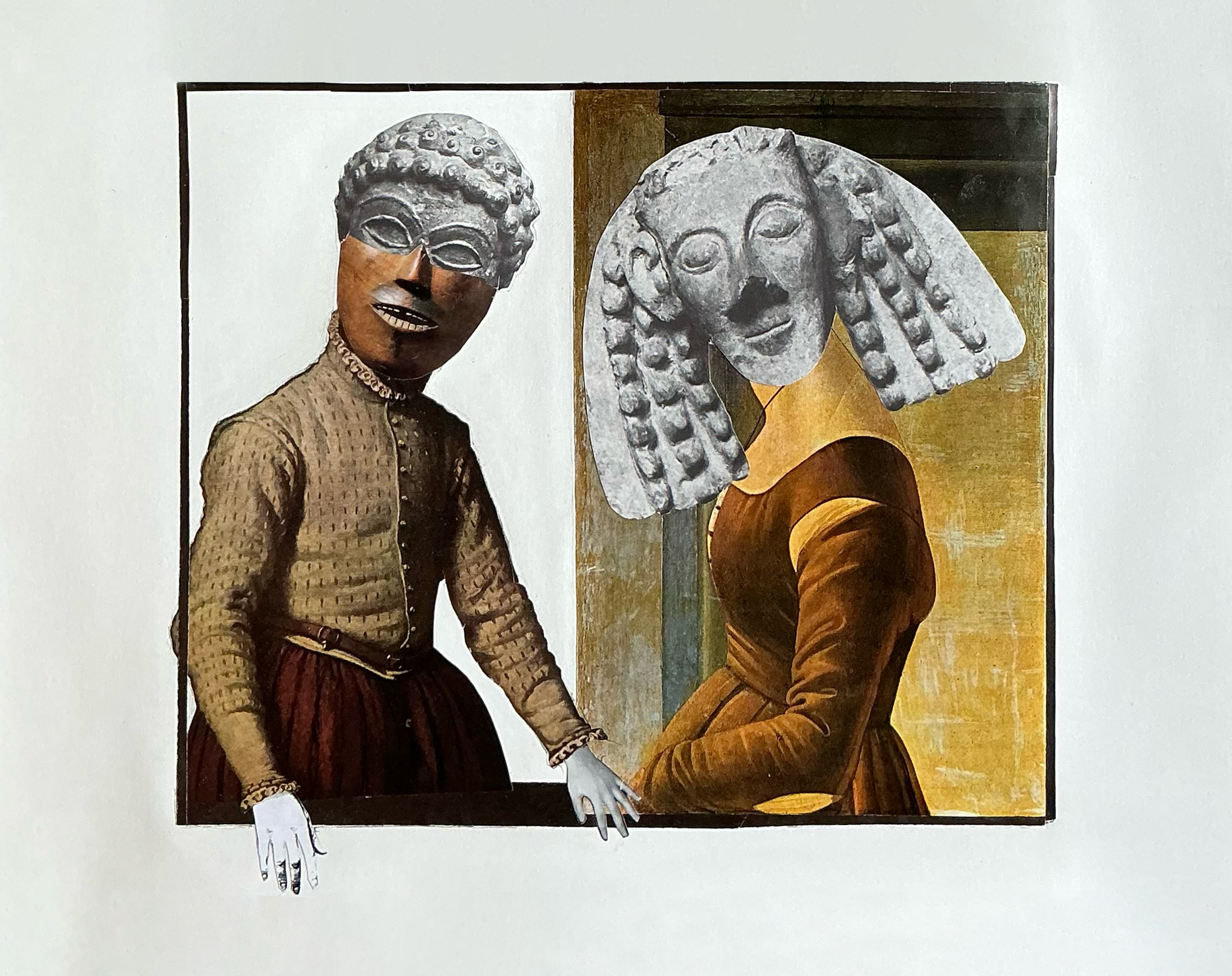 Odd Couple. Collage. Paper. 2/2026. 
14 x 17".