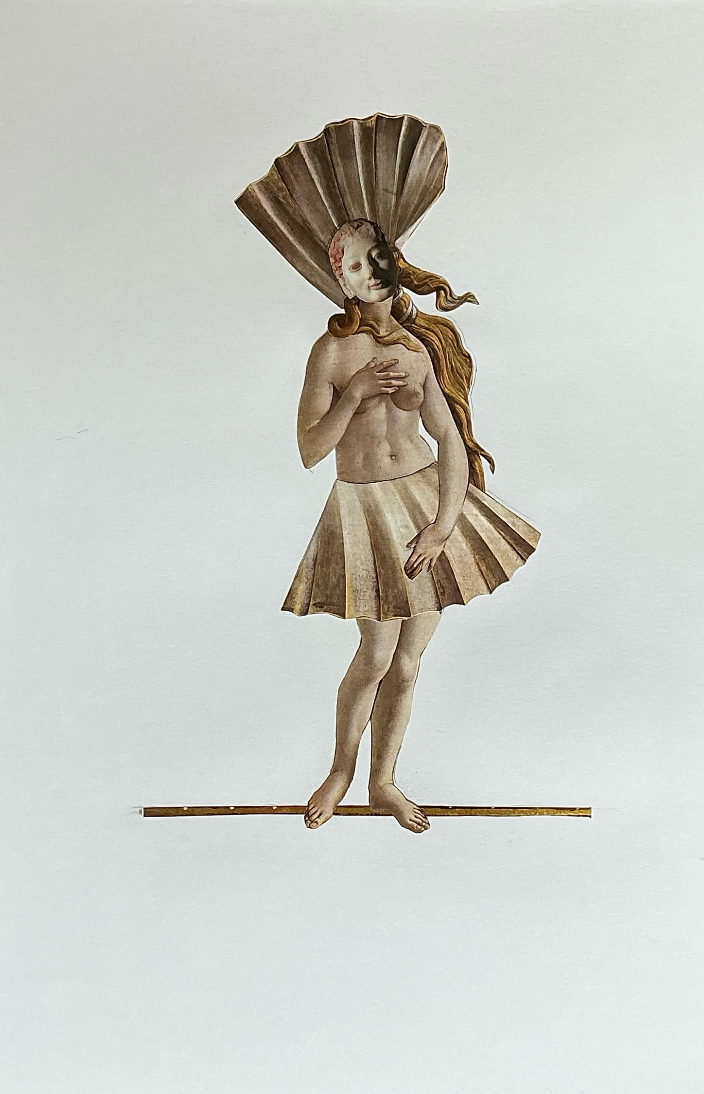 Birth of a shell star.  Collage. Paper. 2/2026.
17 x 14".