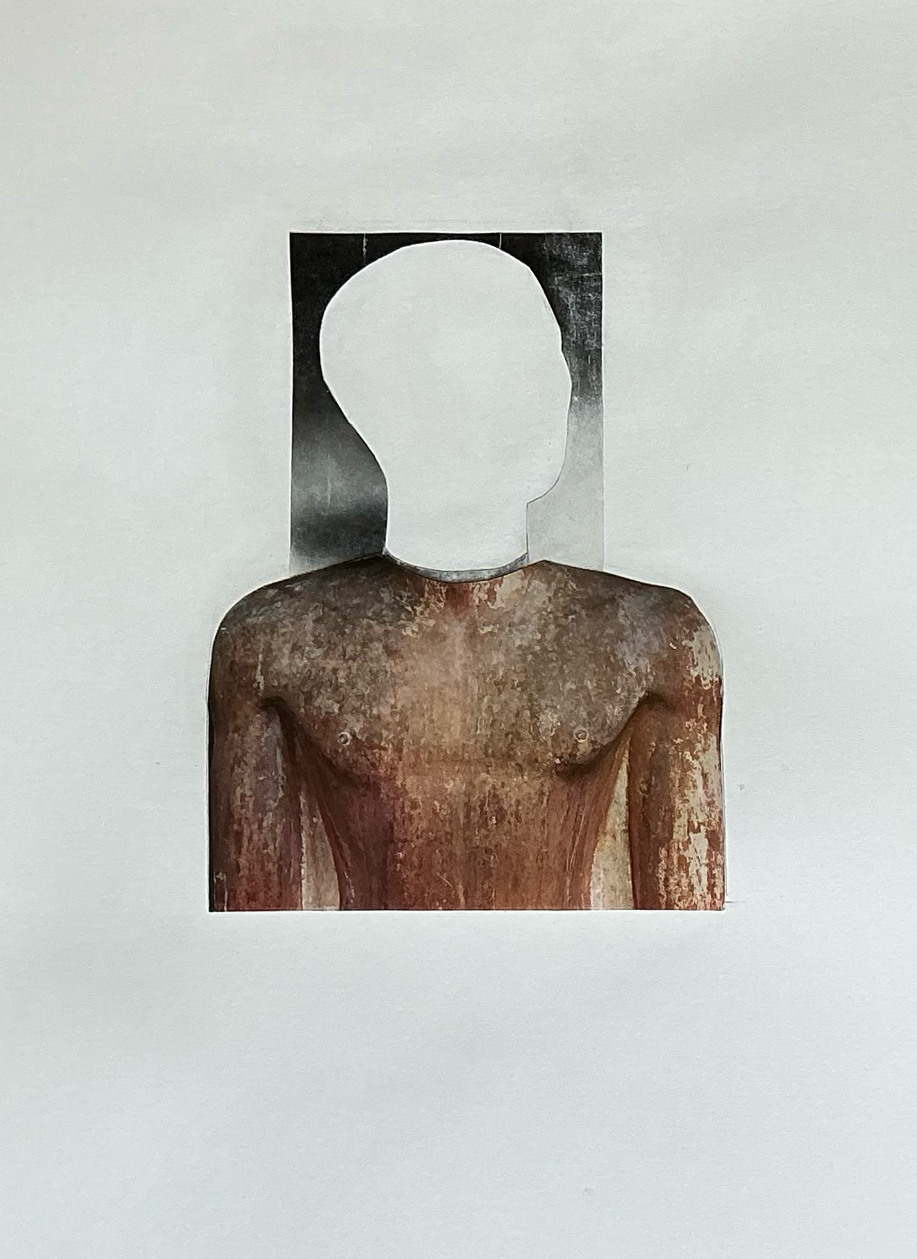 Leaving Consciousness.  Collage. paper. 
2/2026. 17 x 14".